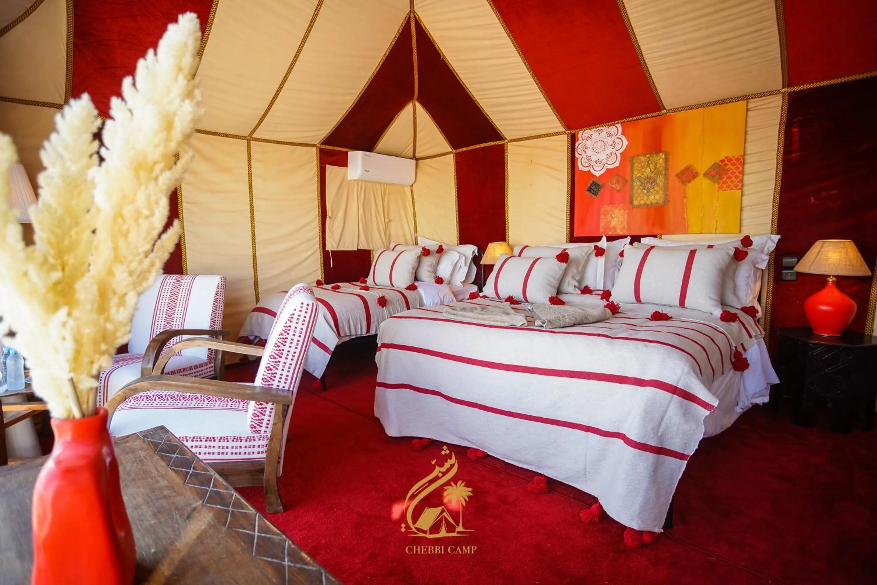 Bedroom, Bed in Luxury Camp Chebbi