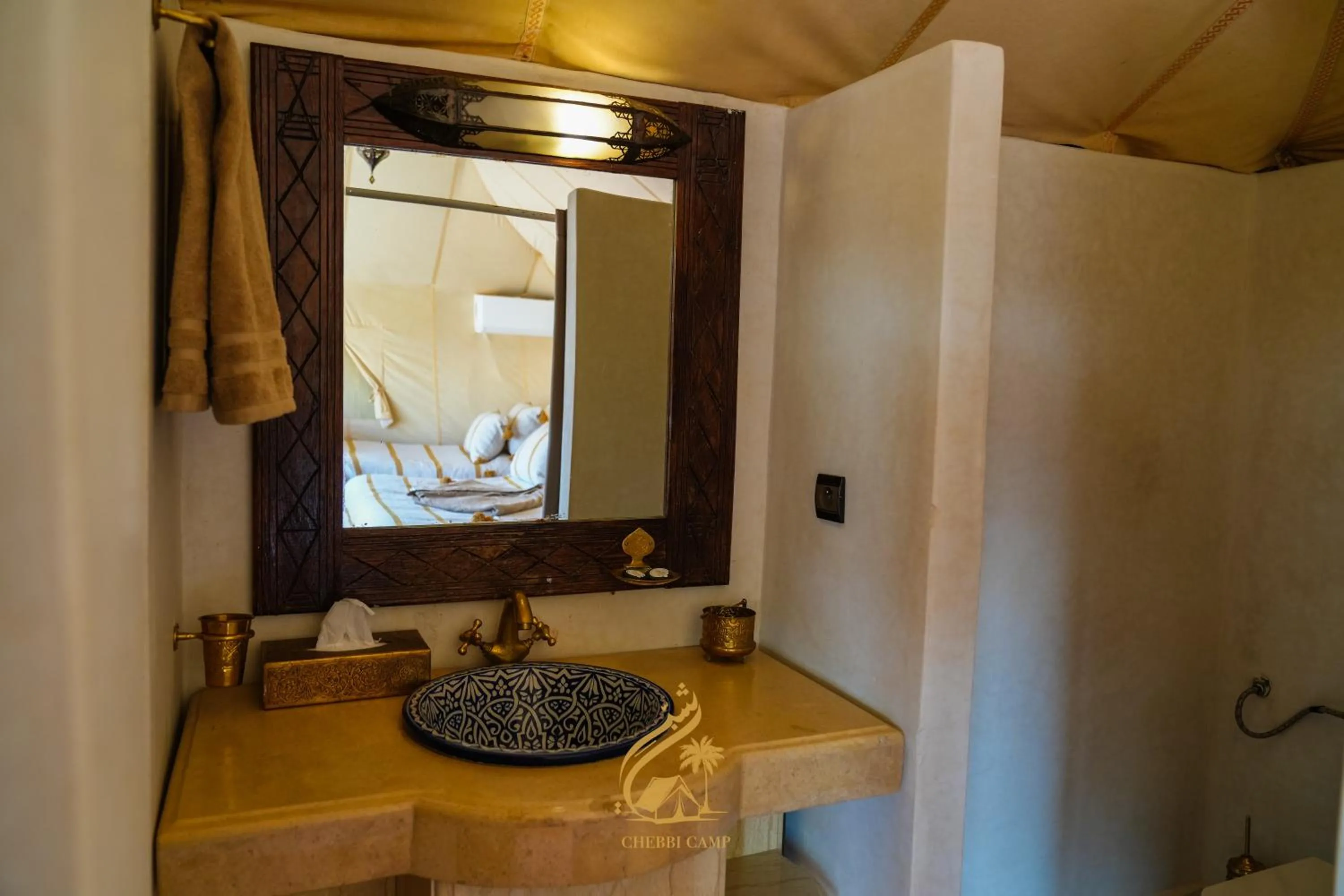 Bathroom in Luxury Camp Chebbi