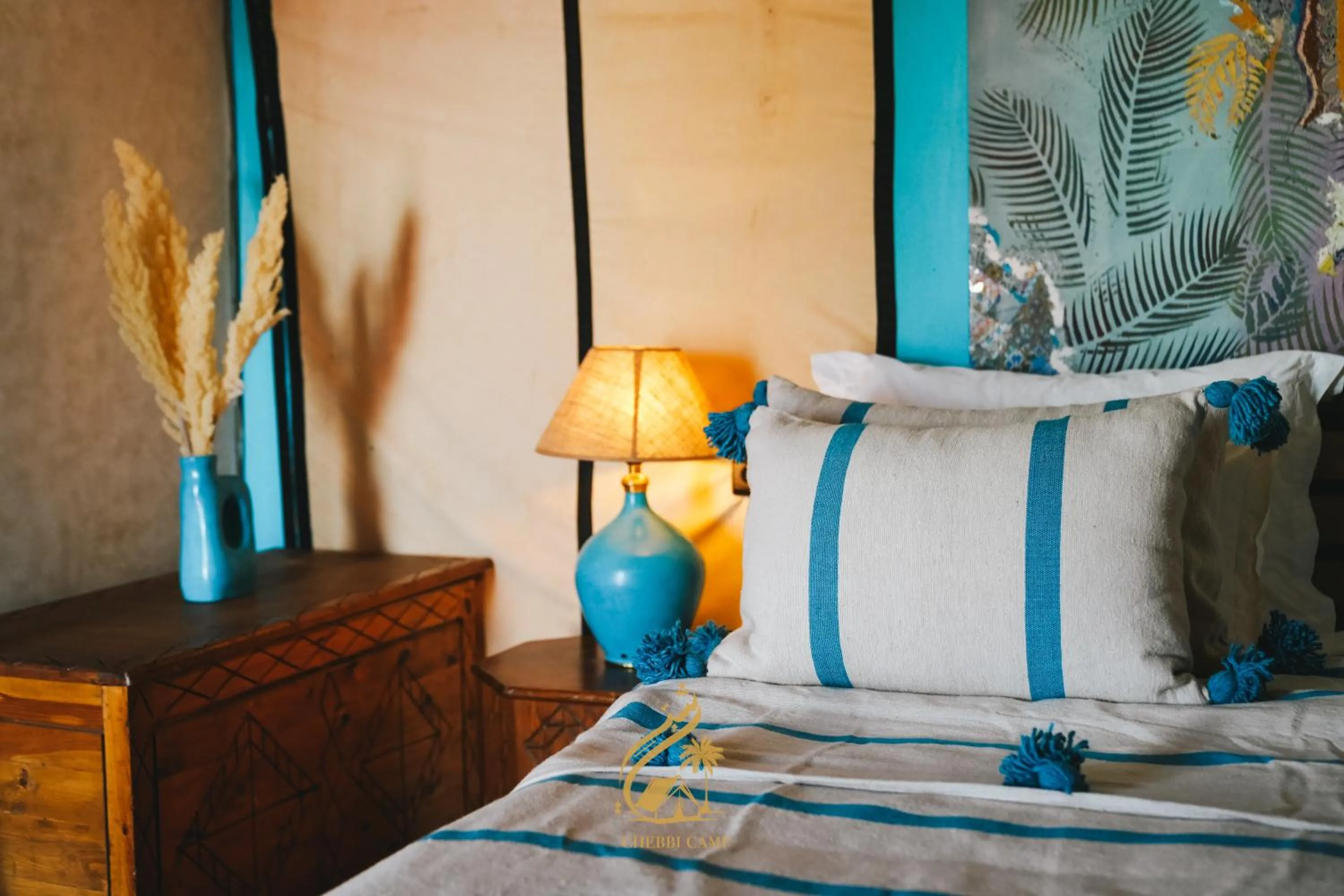 Photo of the whole room, Bed in Luxury Camp Chebbi