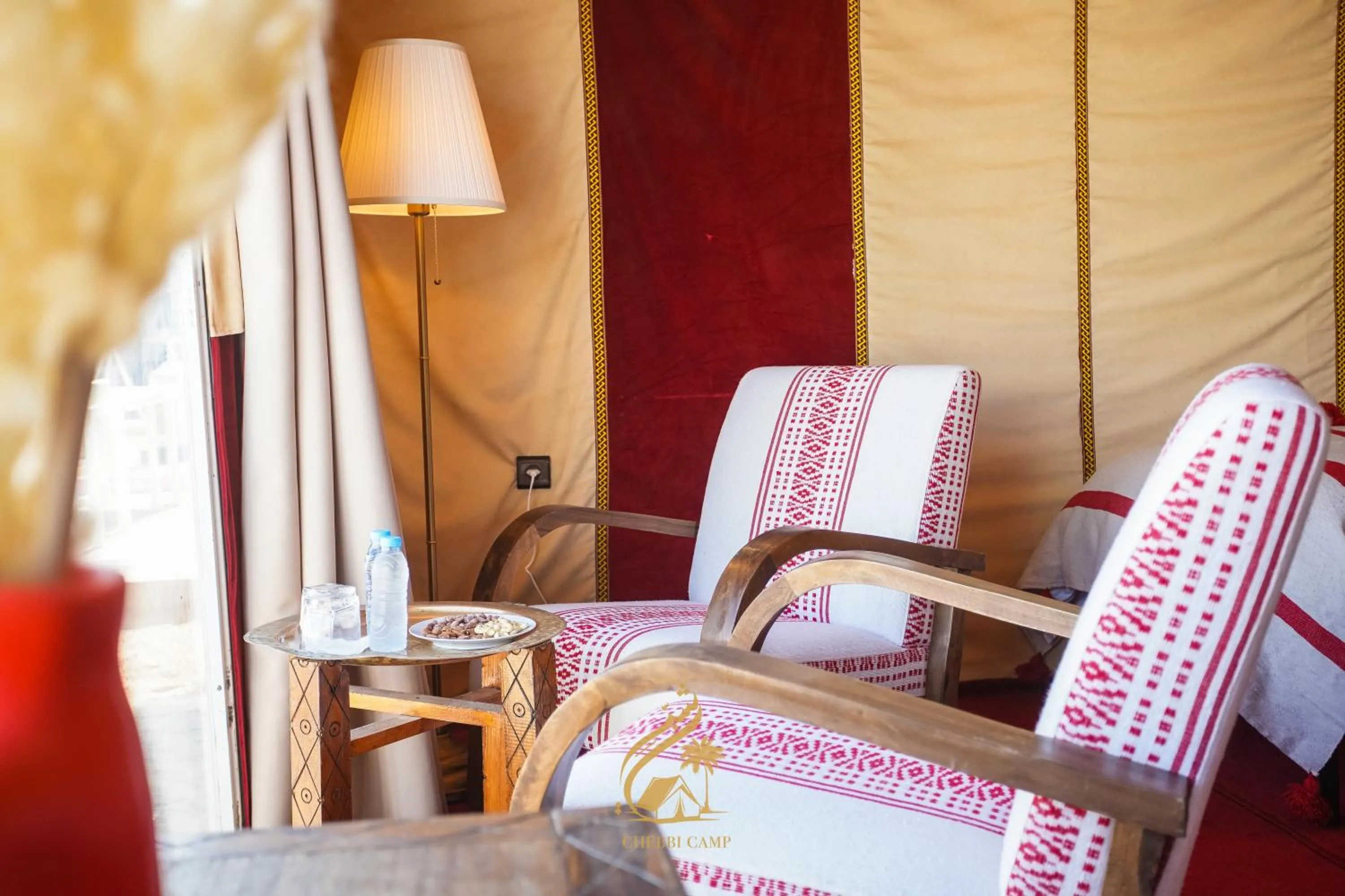 Seating area in Luxury Camp Chebbi