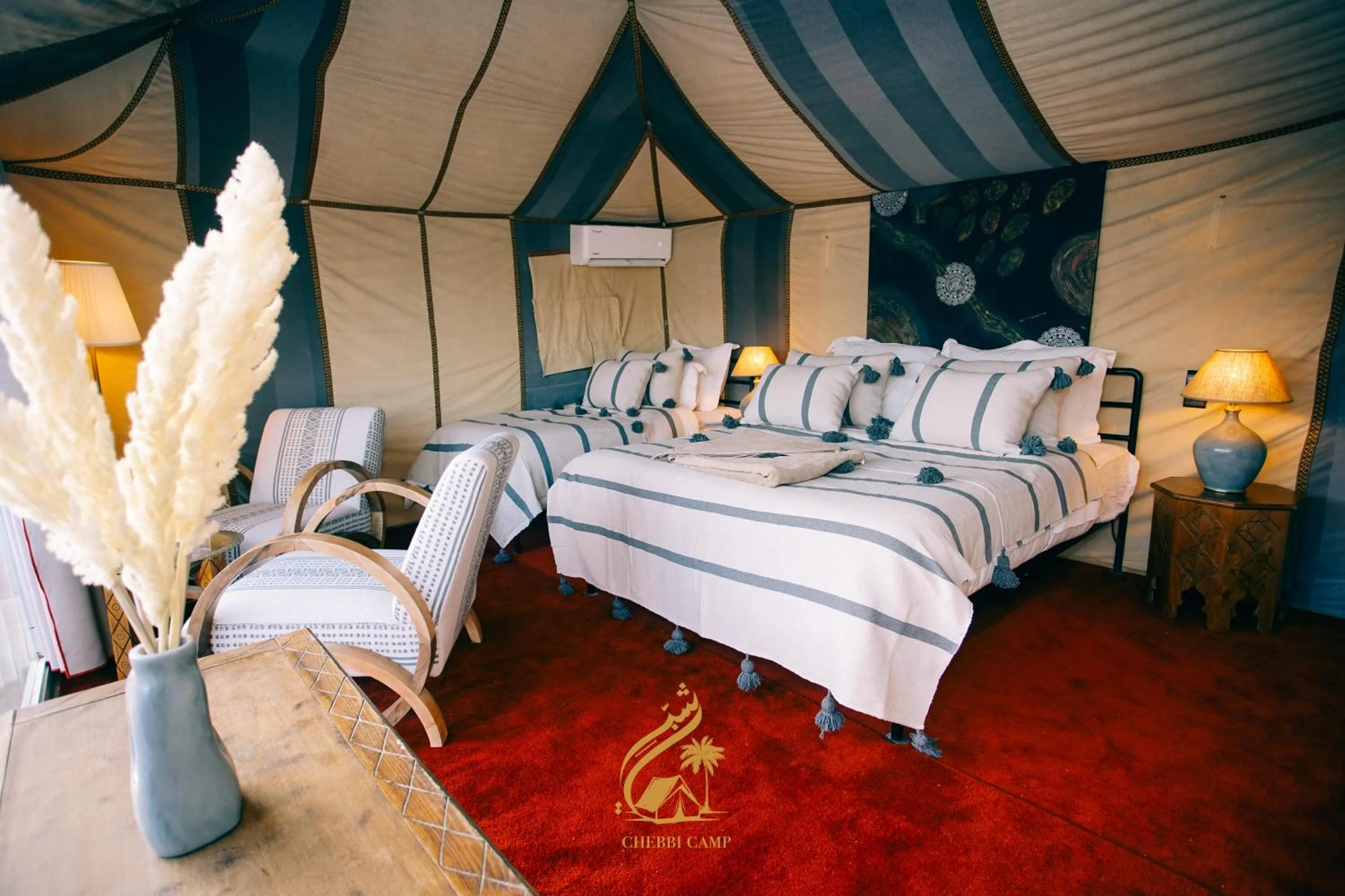 Photo of the whole room, Bed in Luxury Camp Chebbi