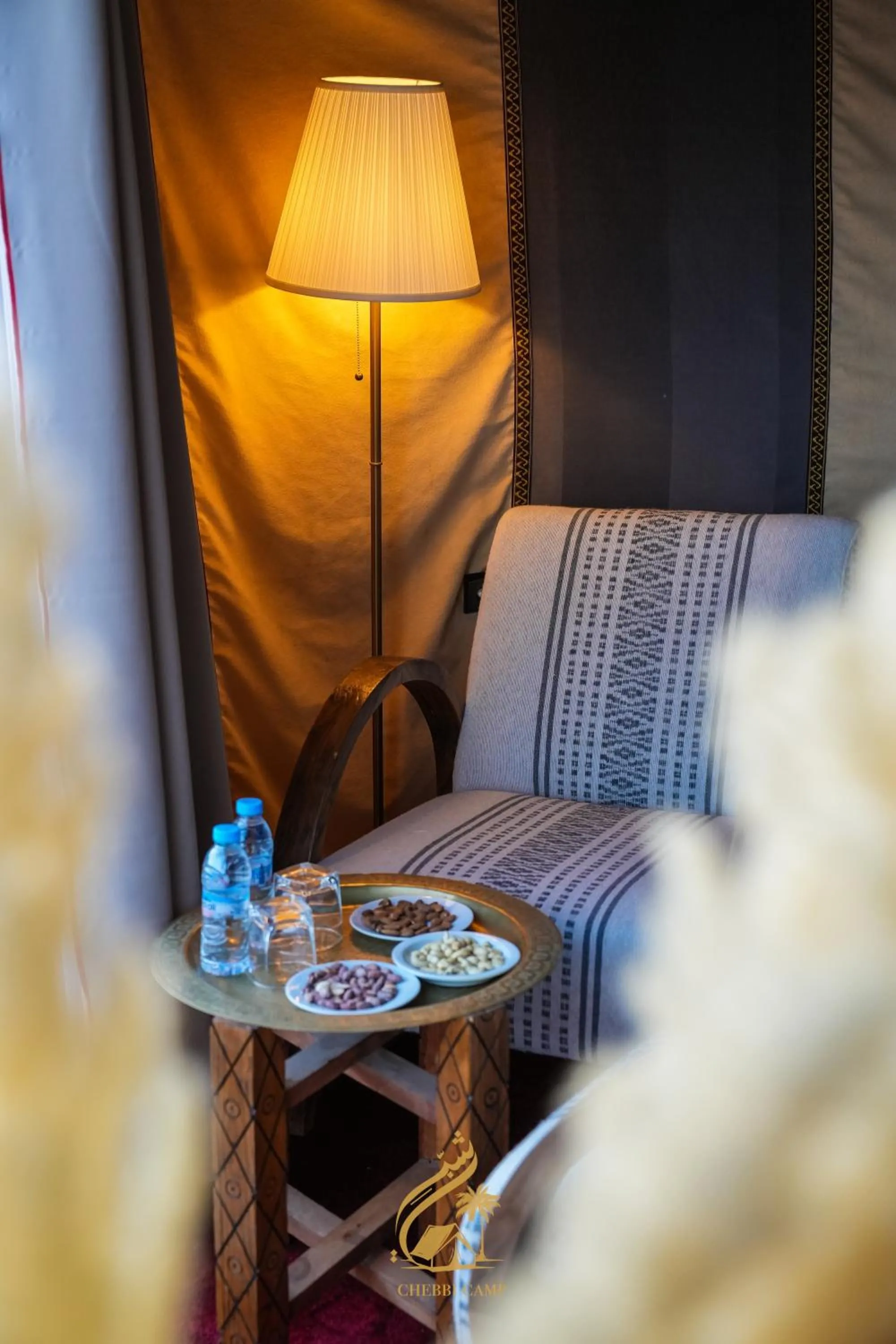 Seating area in Luxury Camp Chebbi
