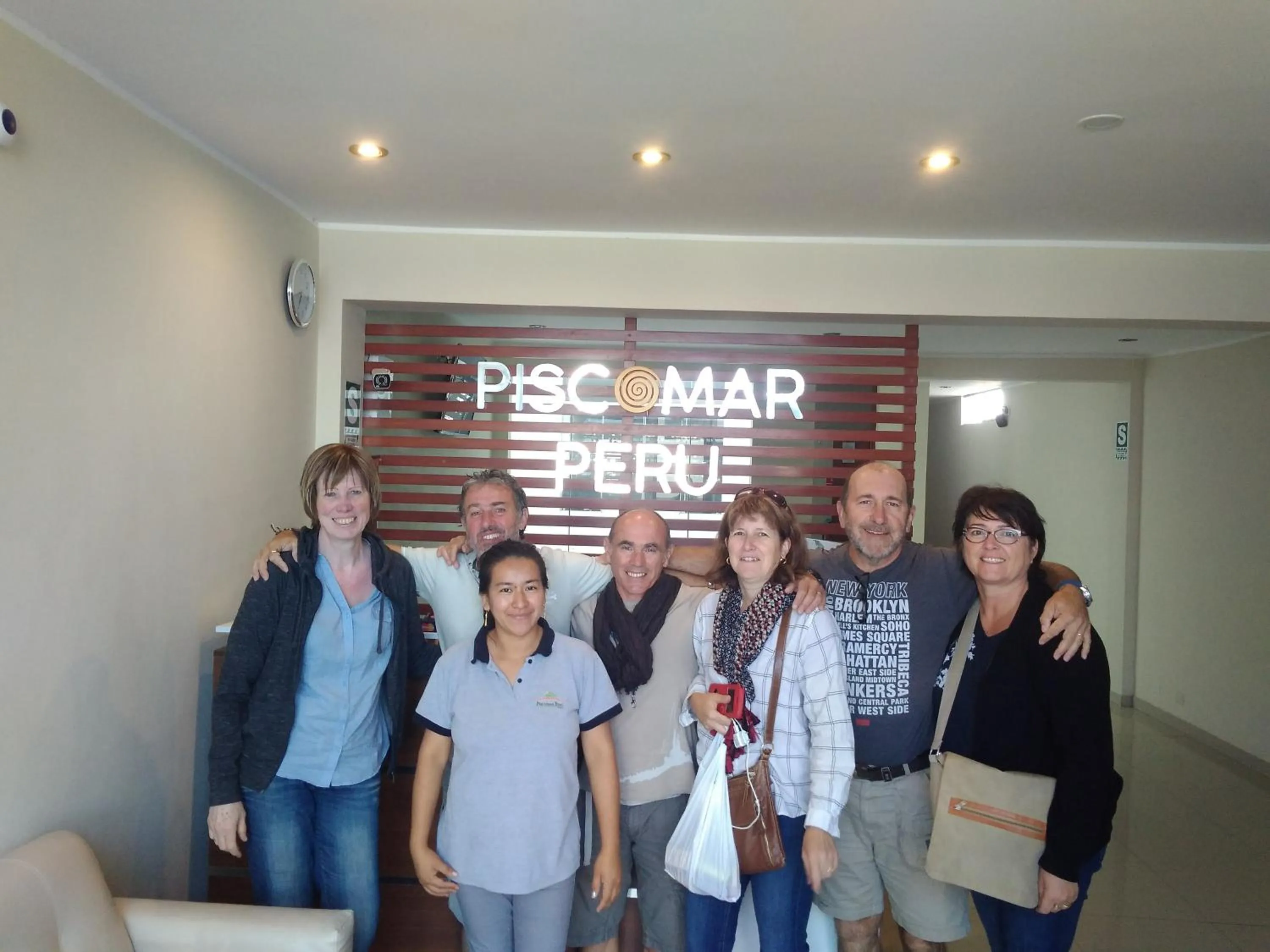 group of guests in PiscoMar Peru