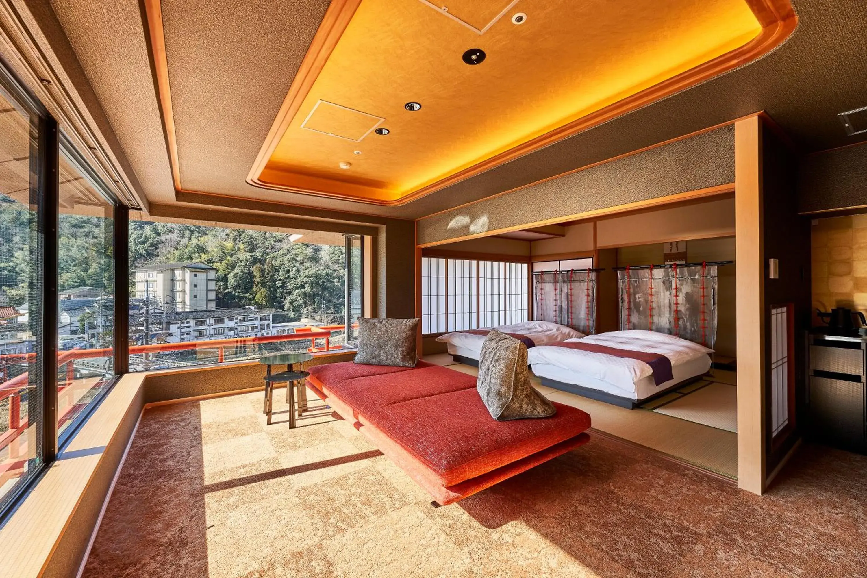 Living room, Bed in Mansuirou Living room, Bed in Mansuirou