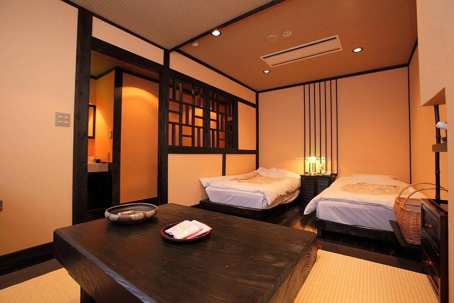 Bed in Ryokan Yamanoyu