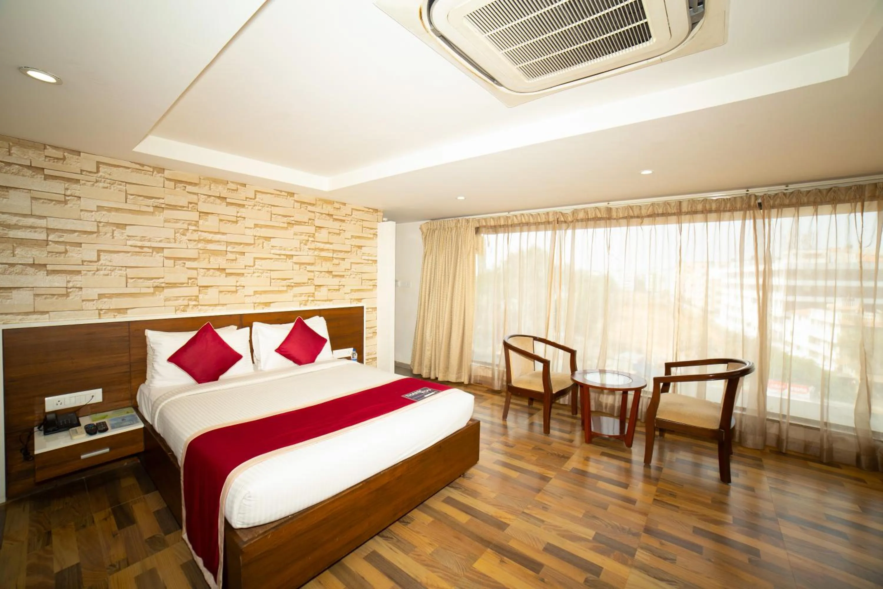 Bedroom, Bed in Icon Business Hotel by Bhagini