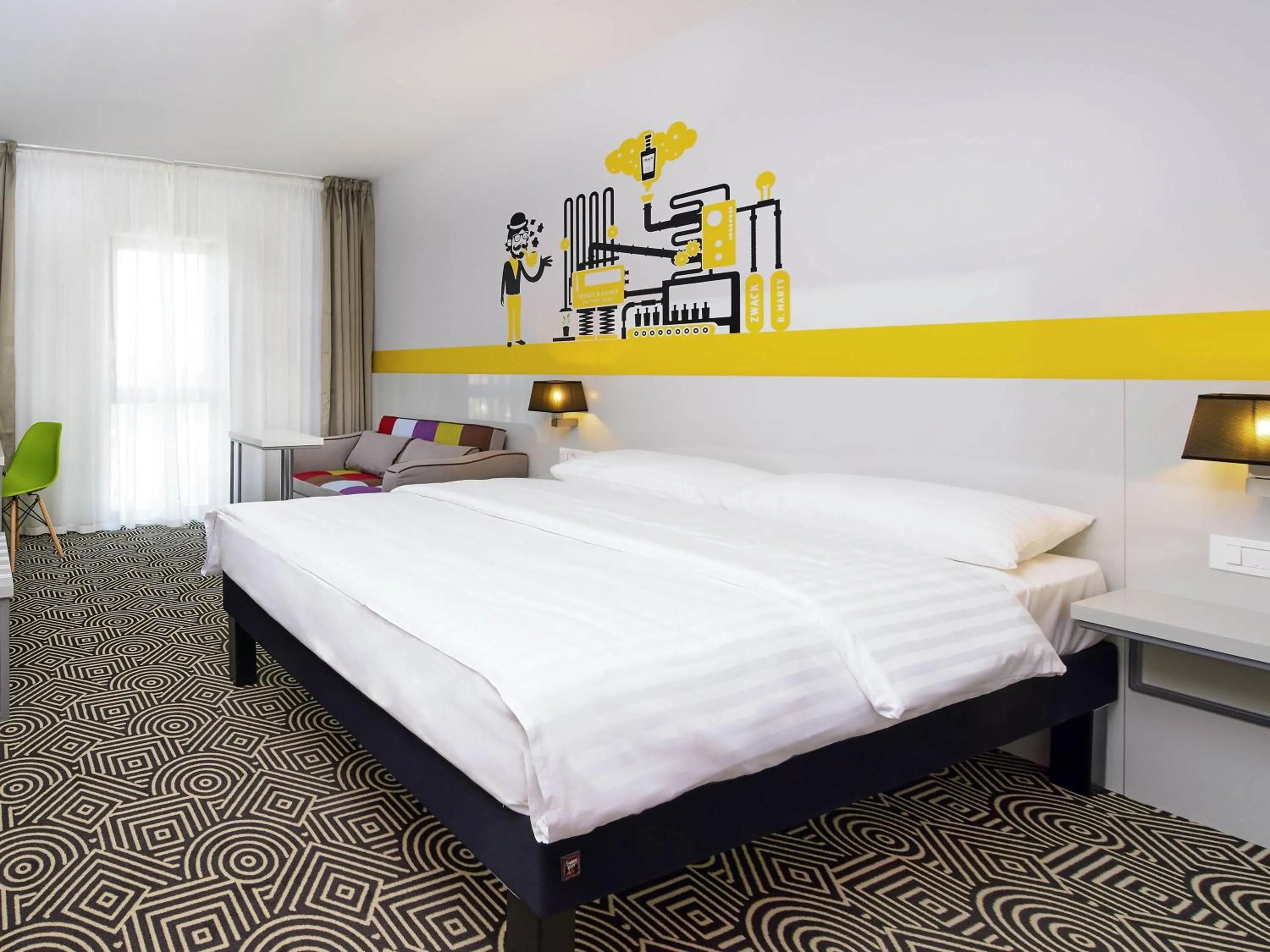 Bedroom, Bed in ibis Styles Arad