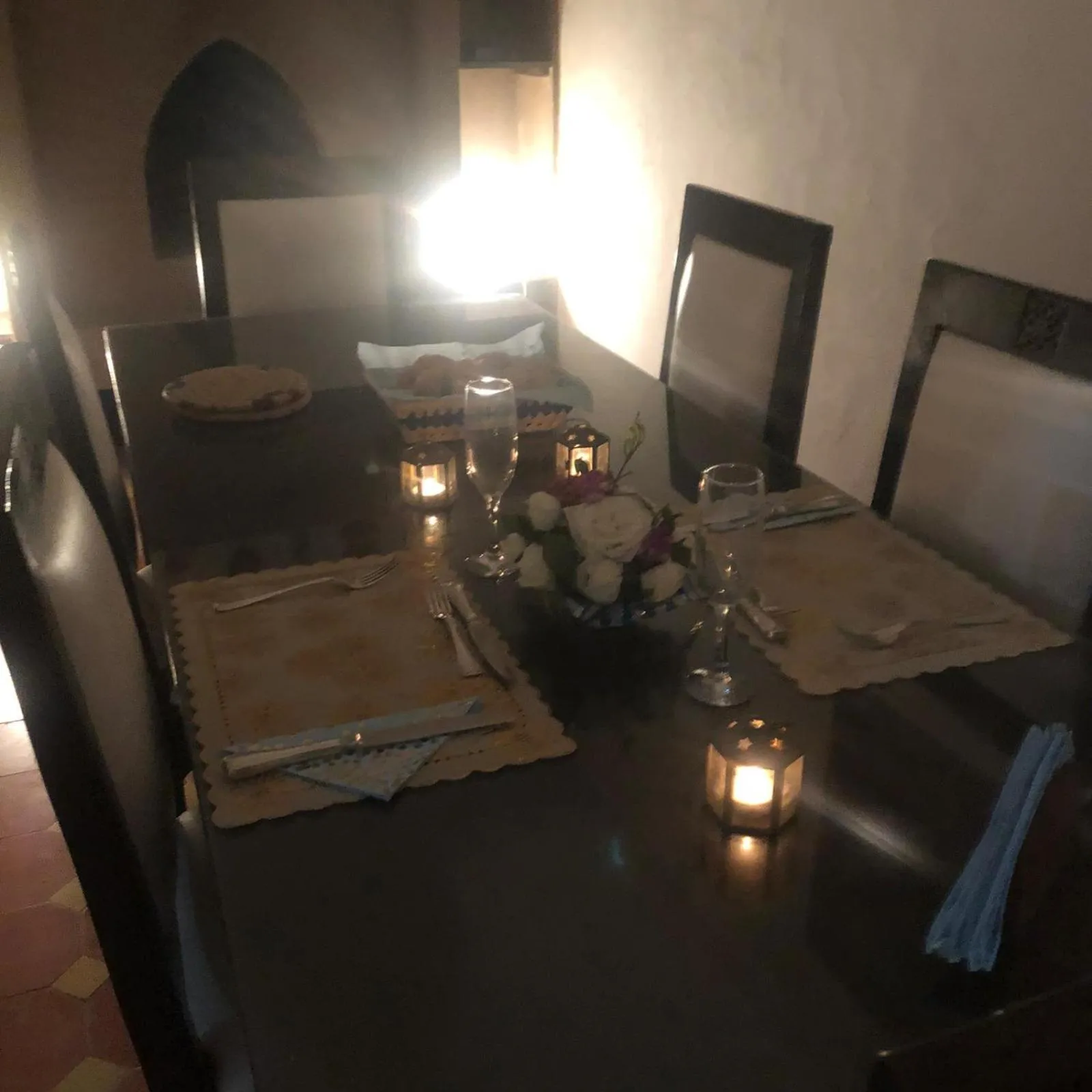 Dining area in Riad Gloria