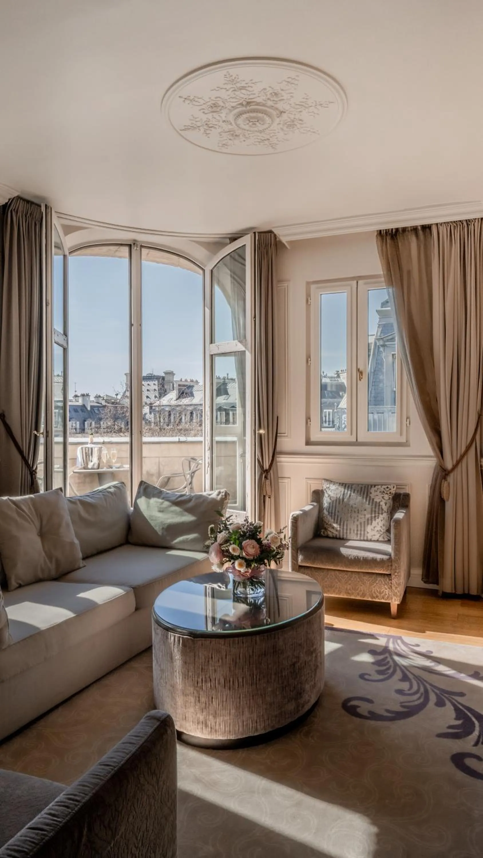 Living room in La Clef Louvre Paris by The Crest Collection