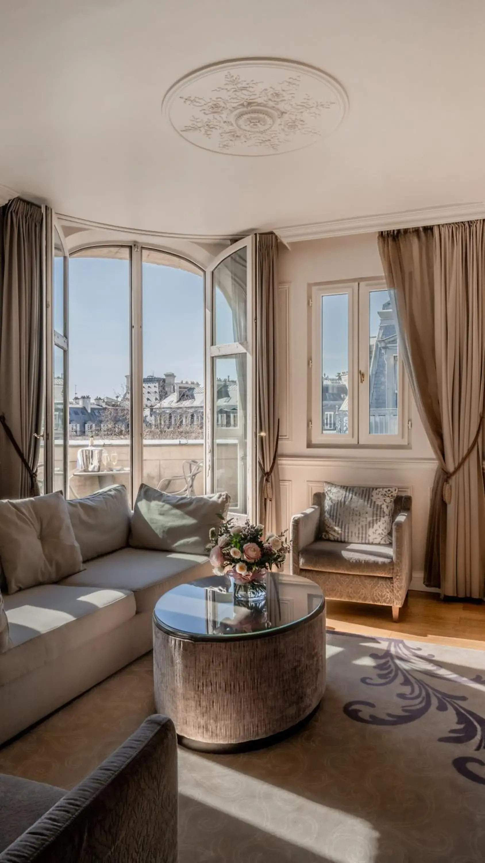 Living room in La Clef Louvre Paris by The Crest Collection Living room in La Clef Louvre Paris by The Crest Collection