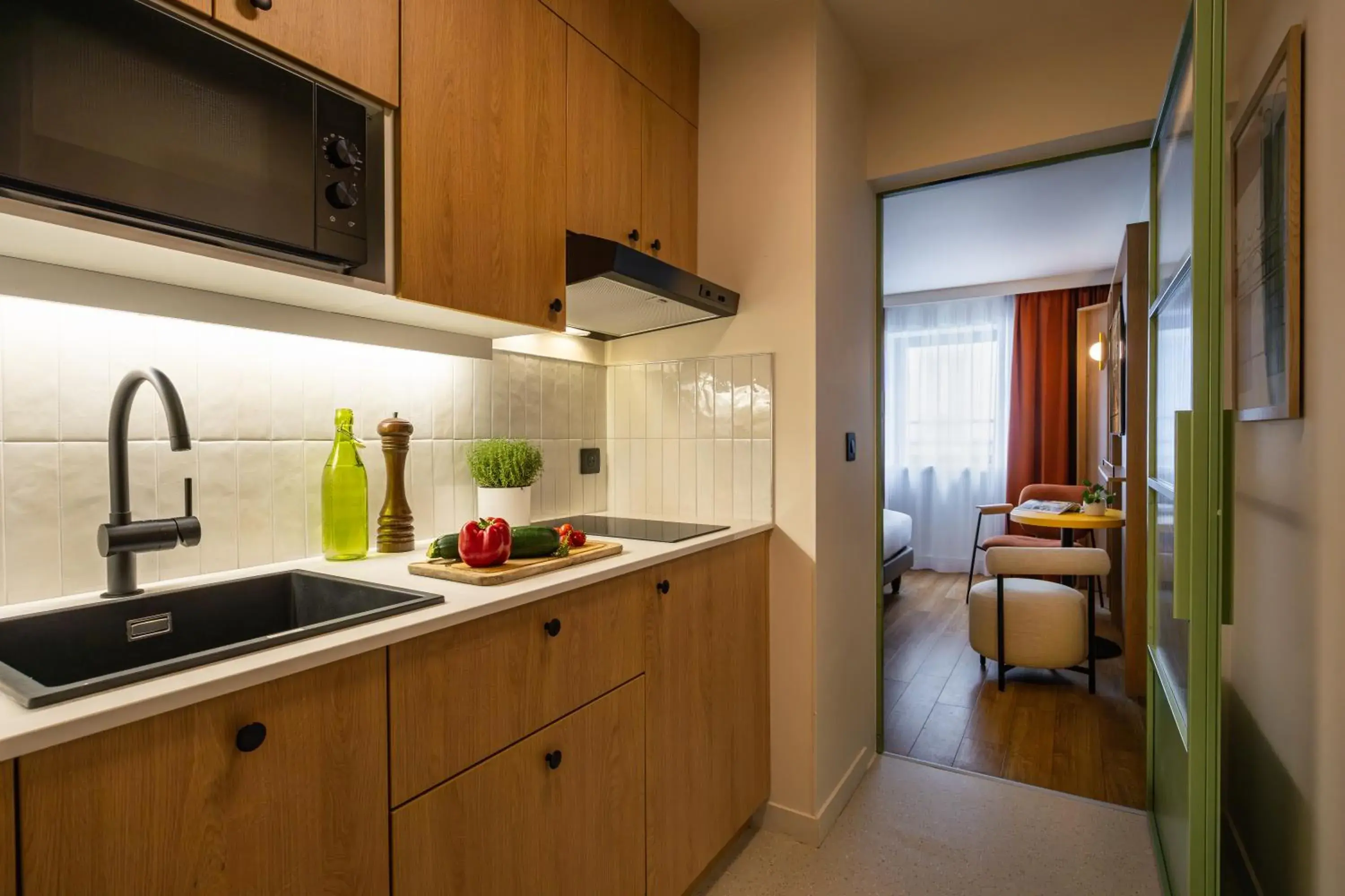 Living room in Citadines République Paris Living room in Citadines République Paris