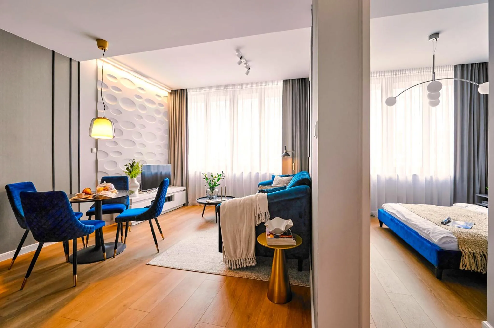 Bed in Wielopole17 Max Apartment with AC