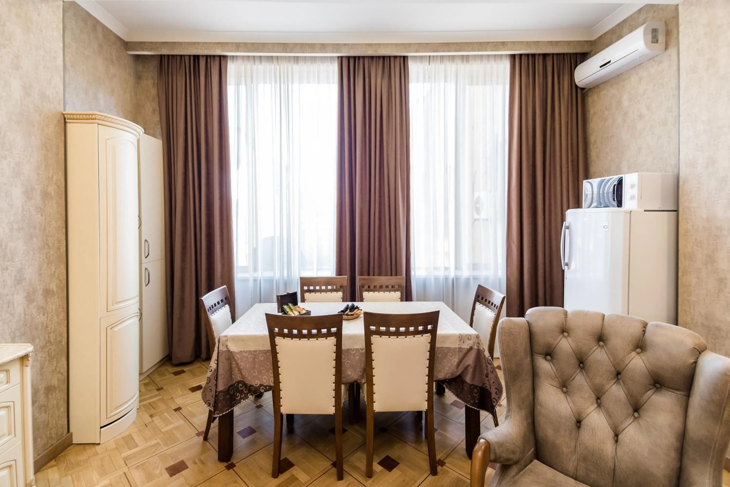 Kitchen or kitchenette in Dat Exx Apartments on Marjanishvili