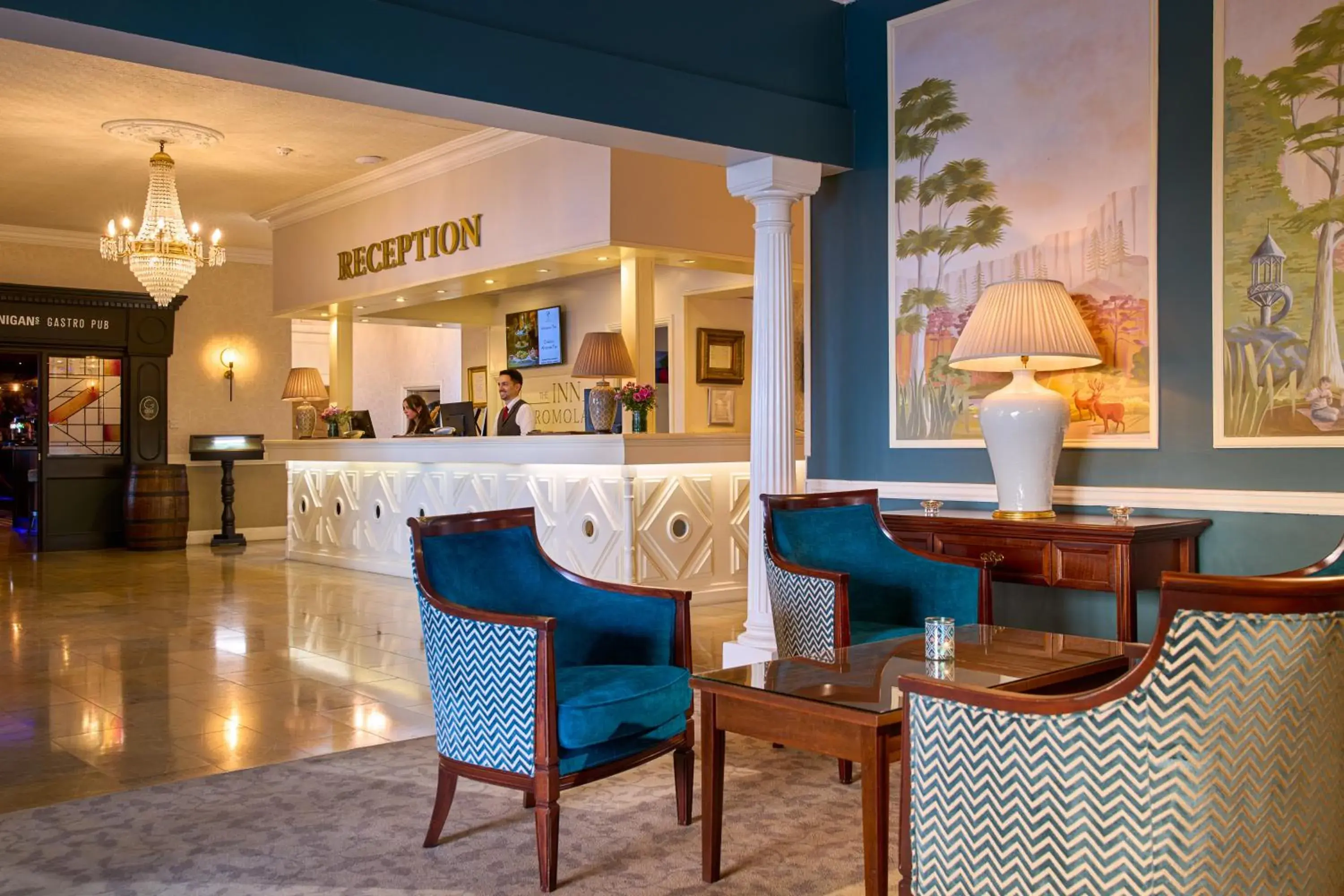 Lobby or reception in The Inn at Dromoland Lobby or reception in The Inn at Dromoland