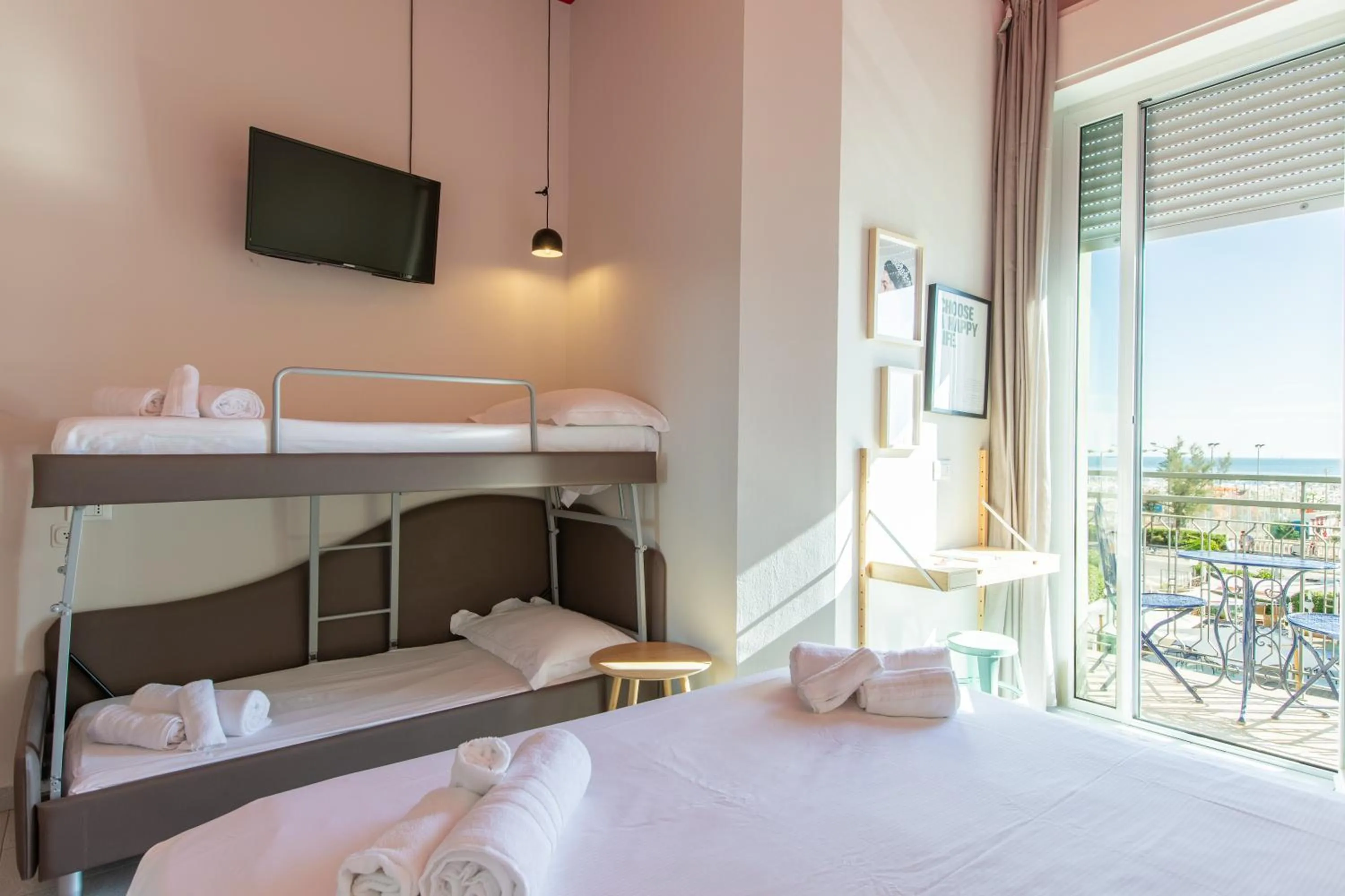 Balcony/Terrace, Bed in Hotel Belvedere Rimini