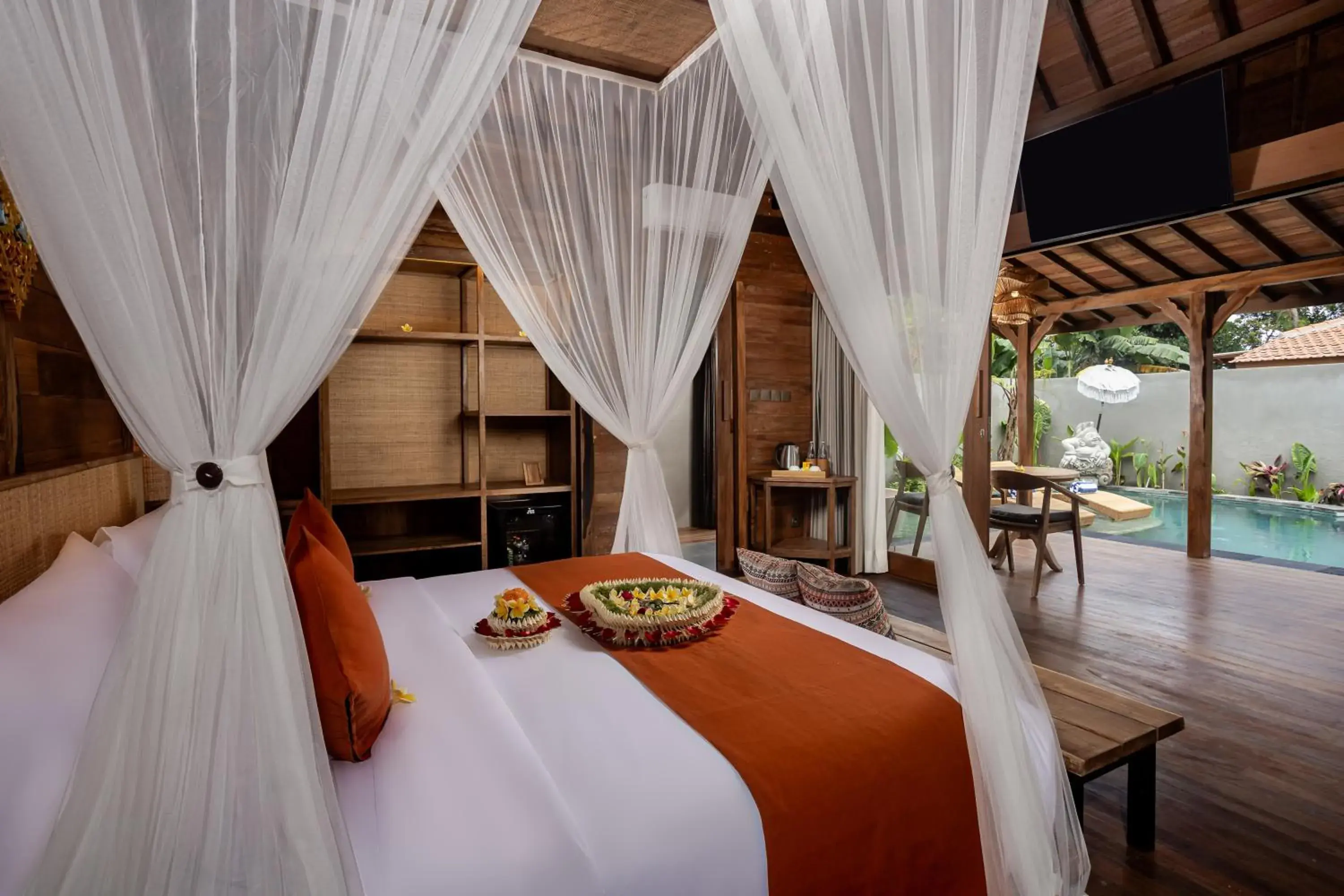 TV and multimedia, Bed in Yana Villas Kemenuh by GenuineHost TV and multimedia, Bed in Yana Villas Kemenuh by GenuineHost