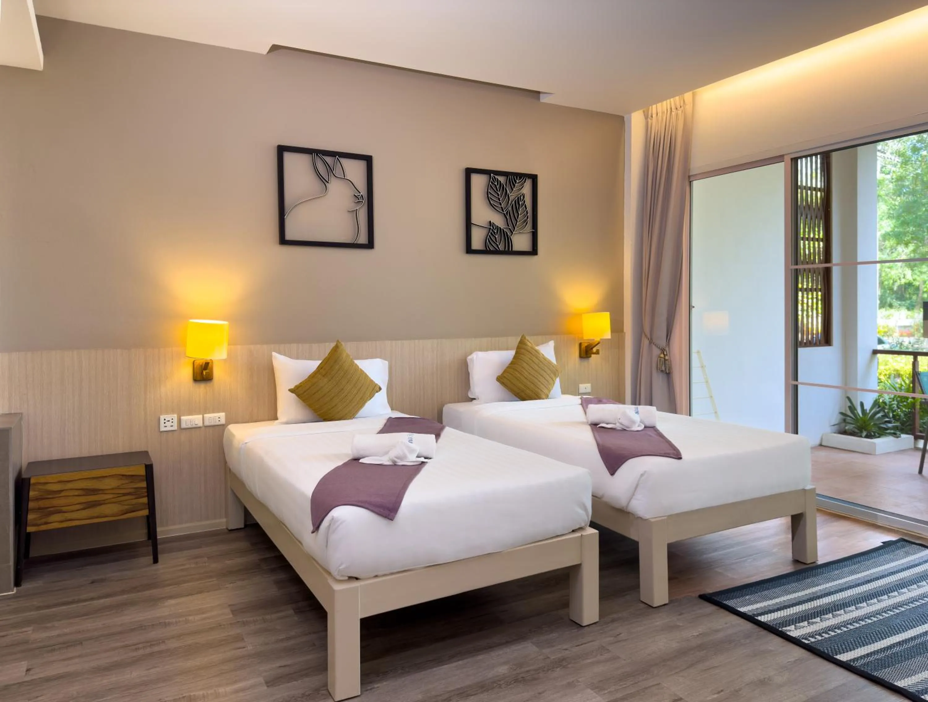 Twin Room with Garden View in Minitel By The Sea - Pranburi