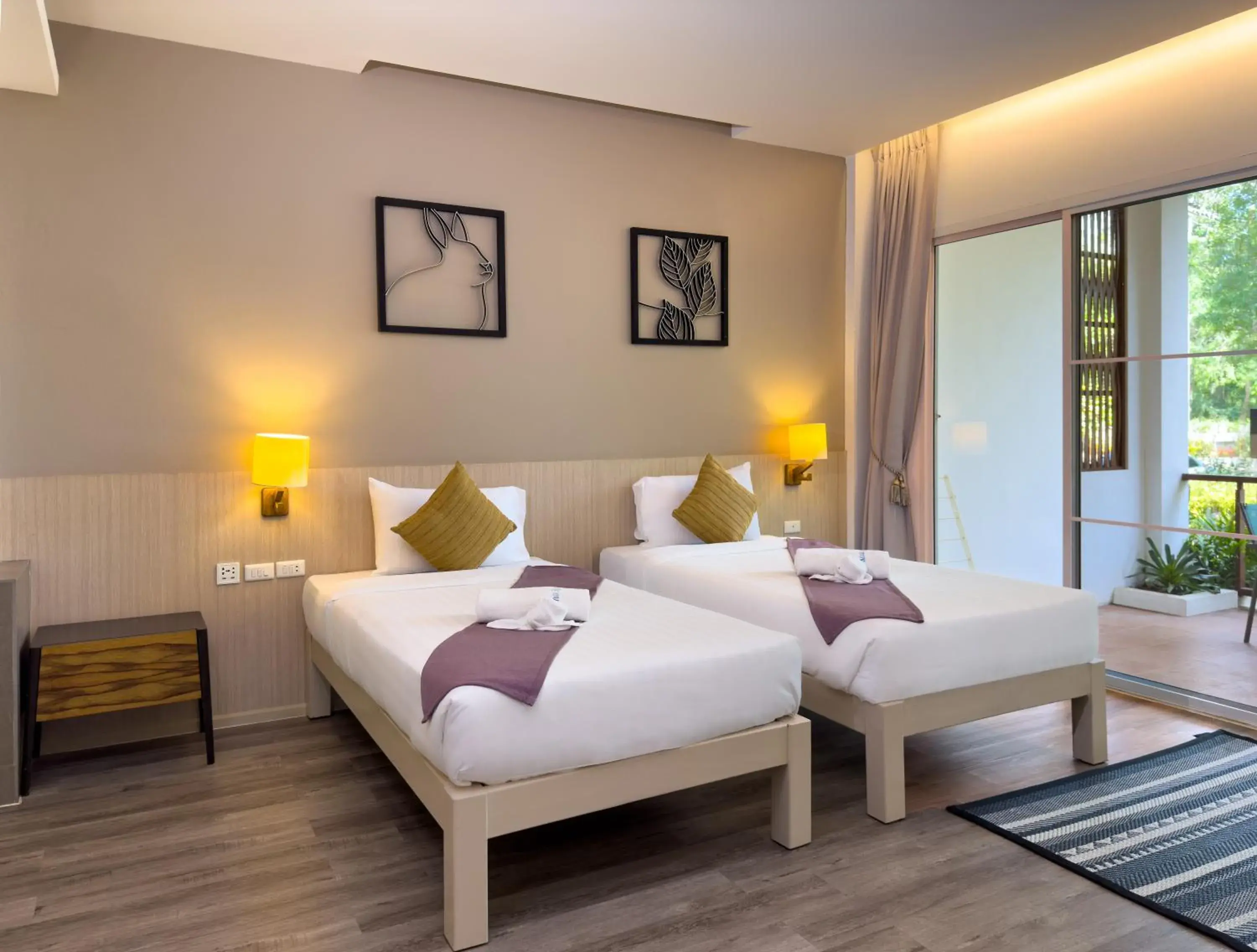 Twin Room with Garden View in Minitel By The Sea - Pranburi Twin Room with Garden View in Minitel By The Sea - Pranburi