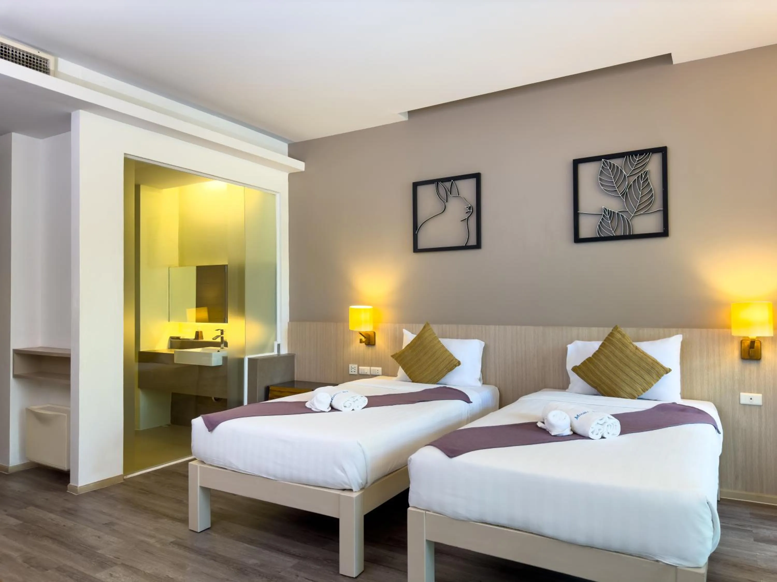 Twin Room with Garden View in Minitel By The Sea - Pranburi