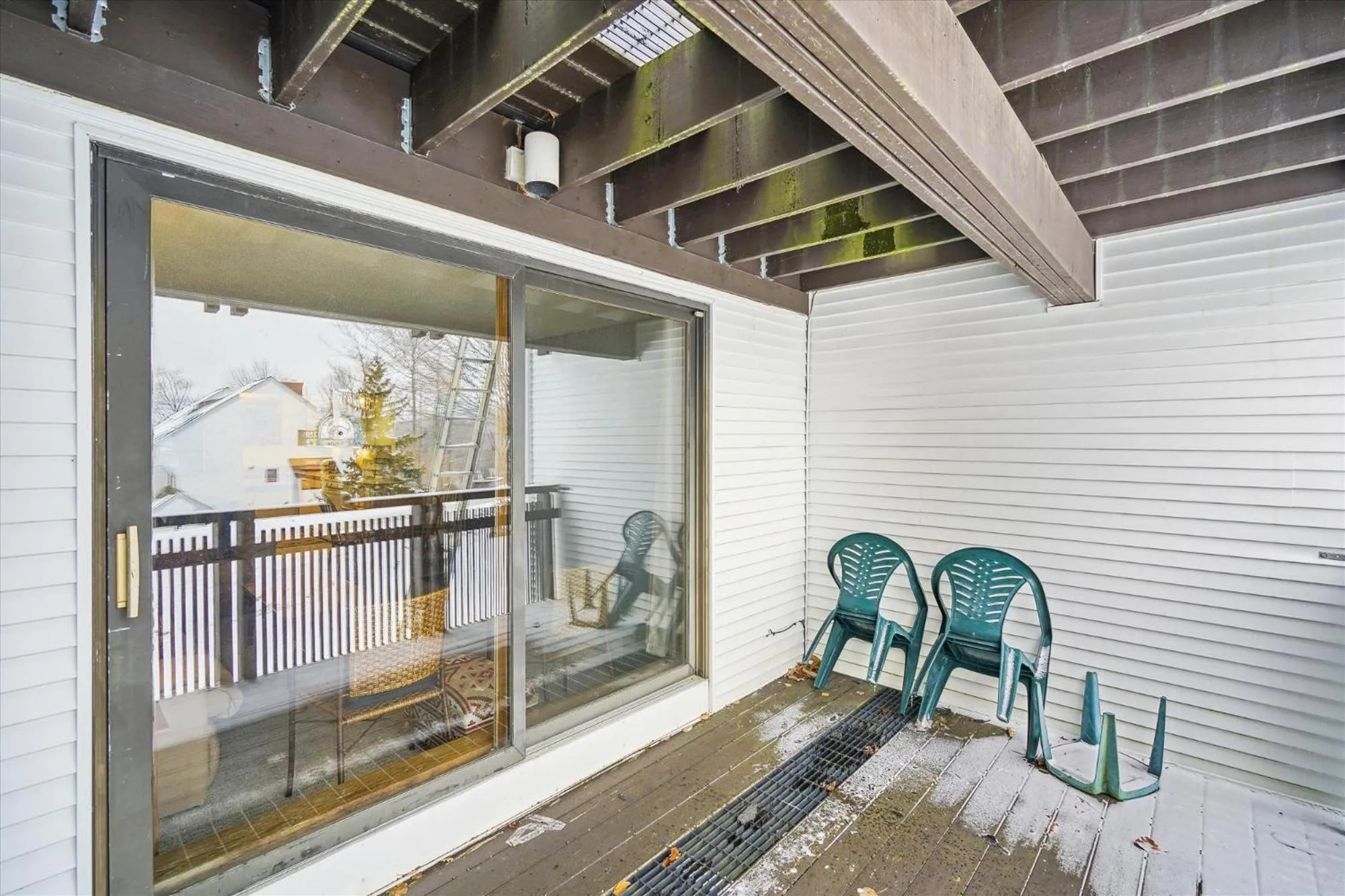 Balcony/Terrace in Ski on ski off, conveniently located, 2 bedroom condo with beautiful views, access to indoor pool Sunrise B3