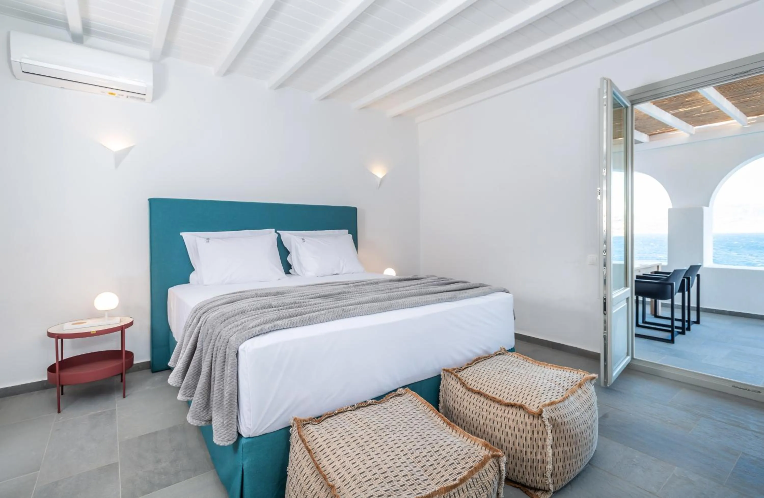 Bedroom, Bed in Dreambox Mykonos Suites and Mini Villas