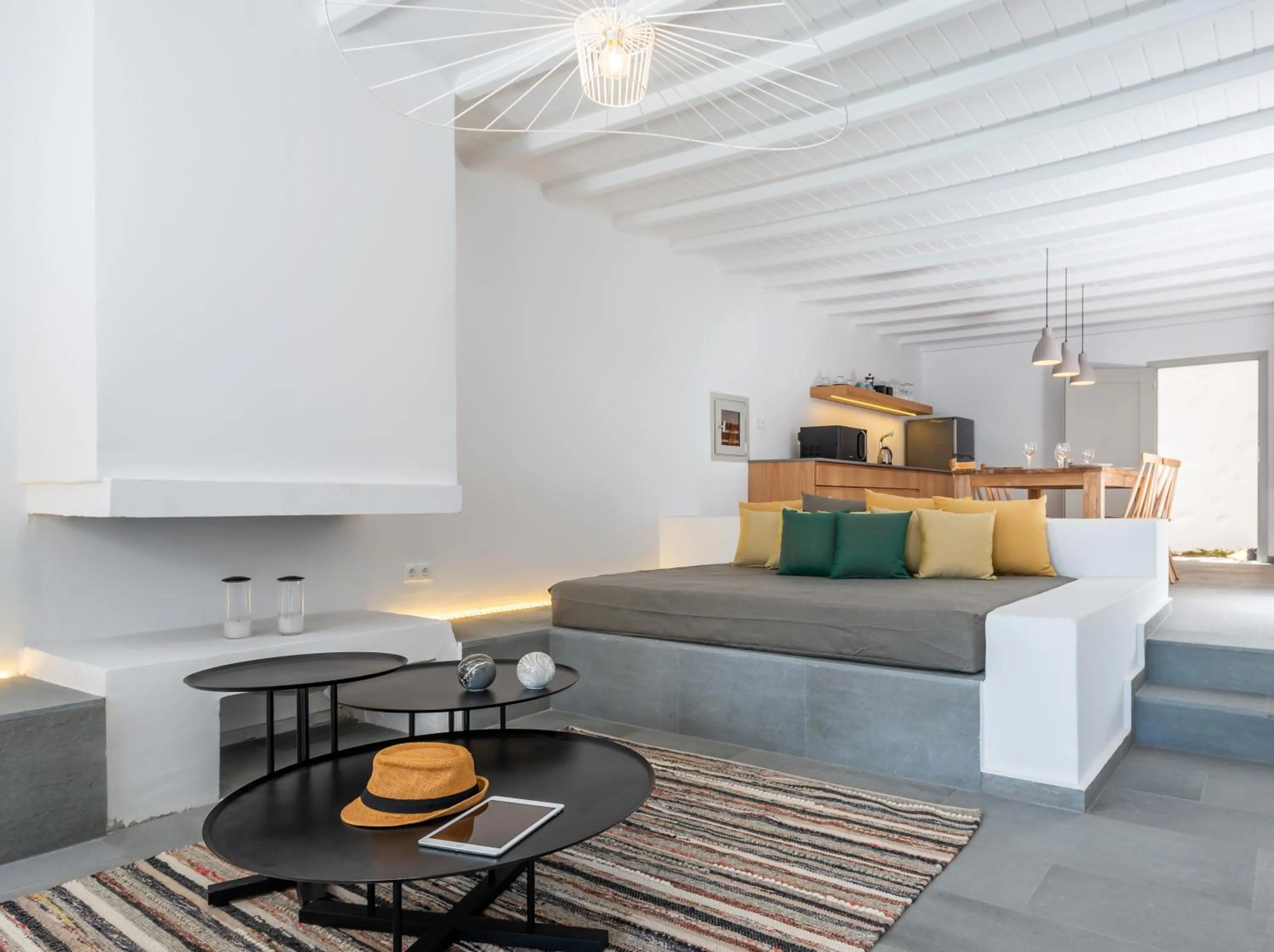 Living room in Dreambox Mykonos Suites and Mini Villas