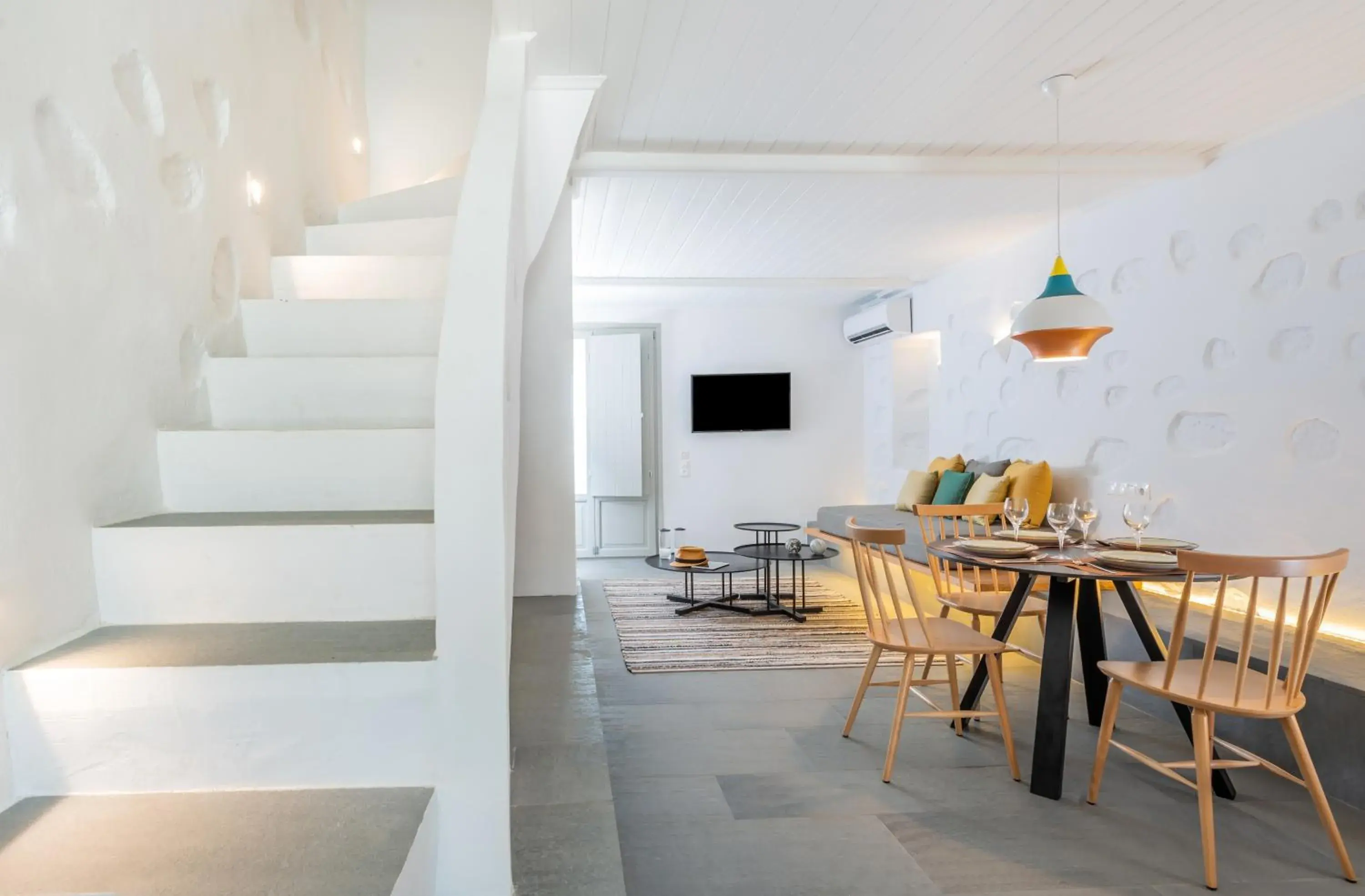 Living room in Dreambox Mykonos Suites and Mini Villas Living room in Dreambox Mykonos Suites and Mini Villas