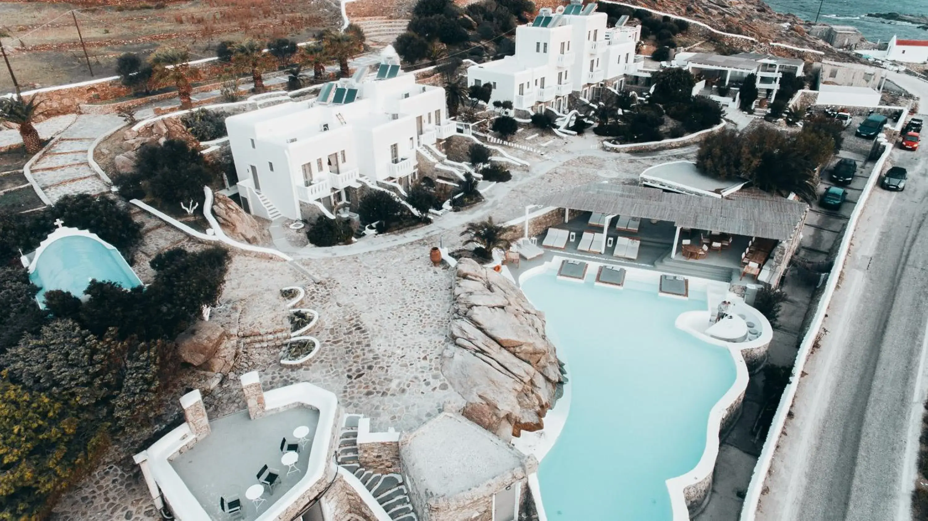 Bird's eye view in Dreambox Mykonos Suites Bird's eye view in Dreambox Mykonos Suites