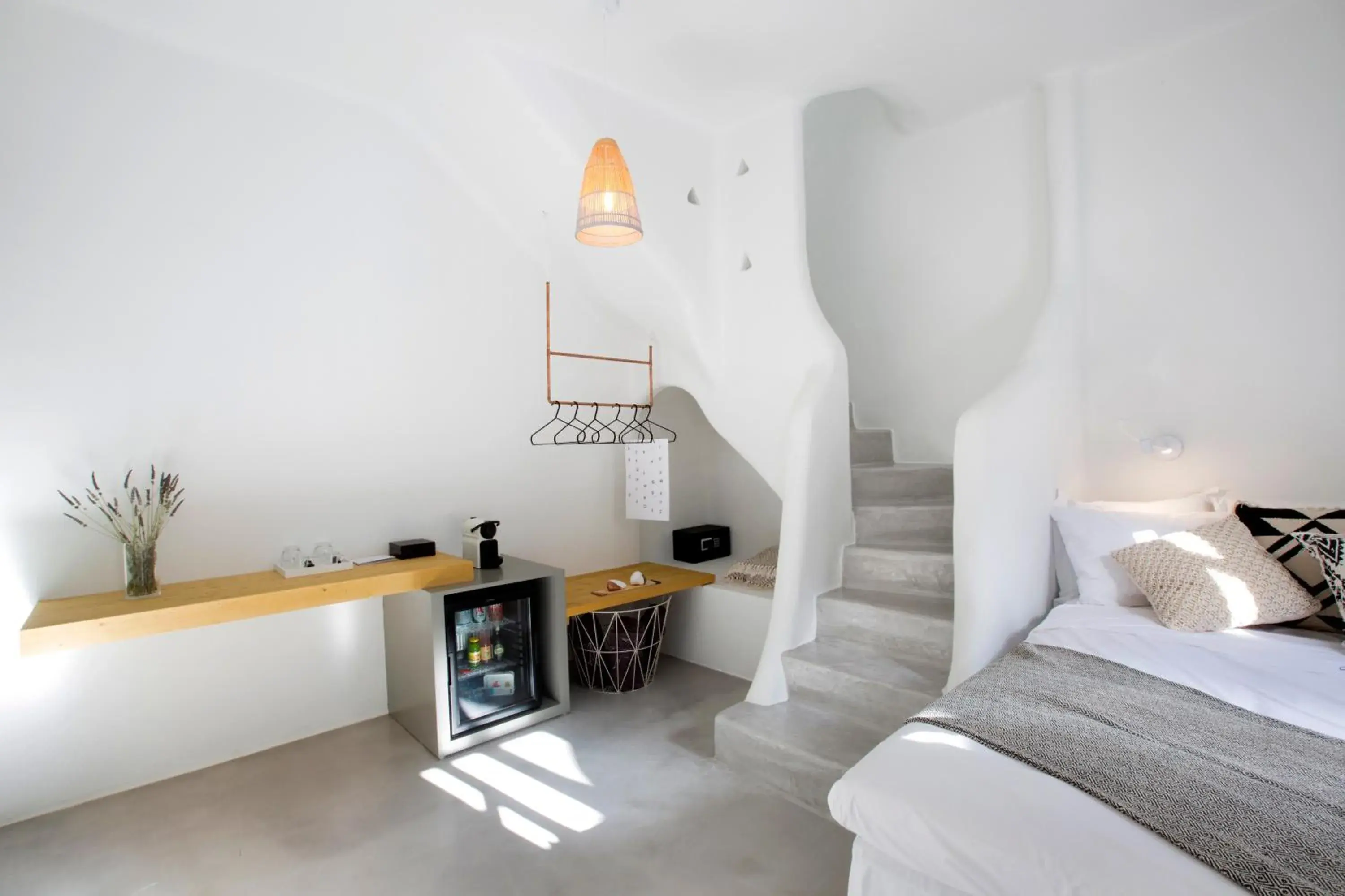 Bedroom, Bed in Dreambox Mykonos Suites Bedroom, Bed in Dreambox Mykonos Suites