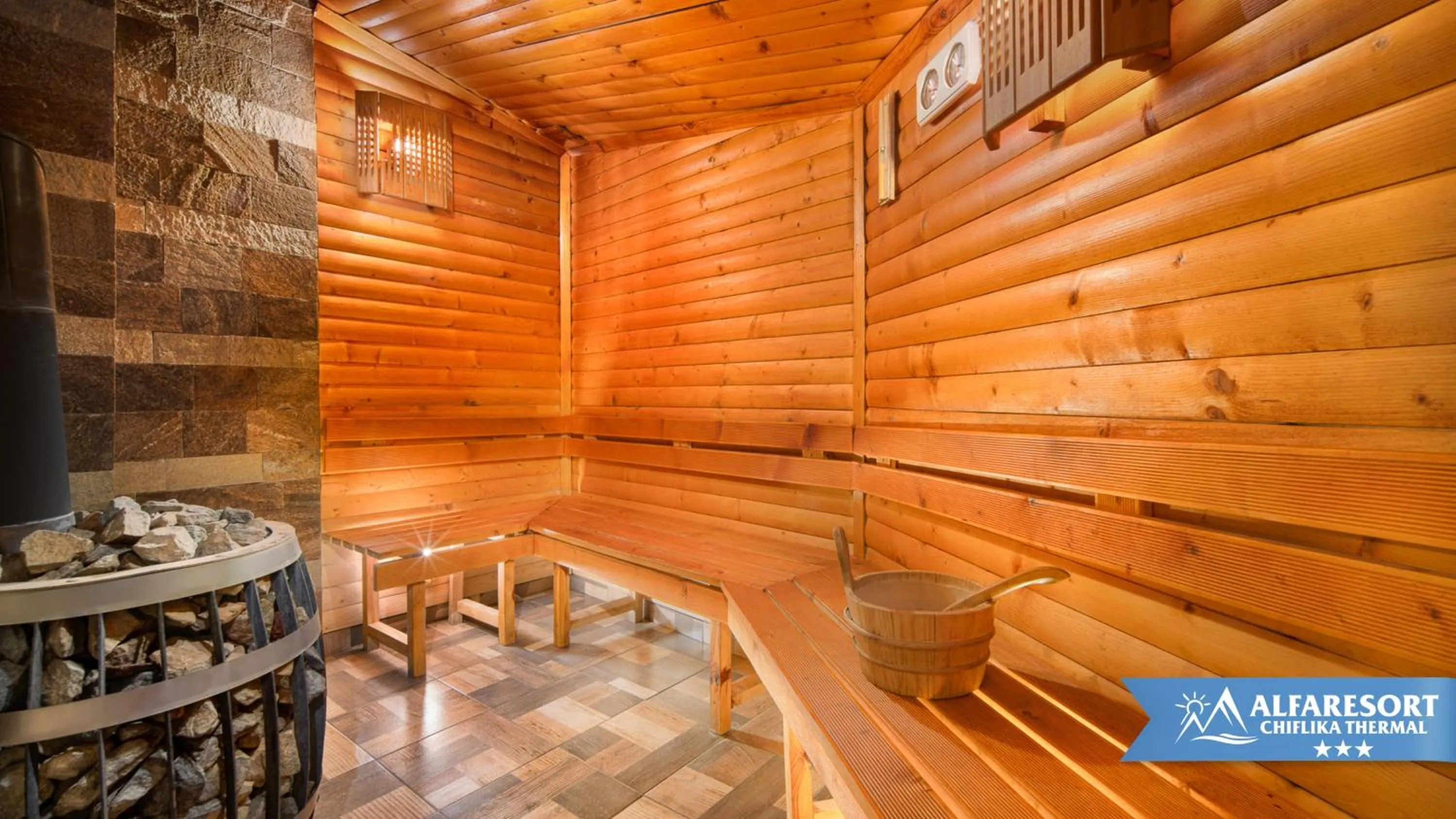 Sauna in Hotel Alfaresort Thermal Chiflika