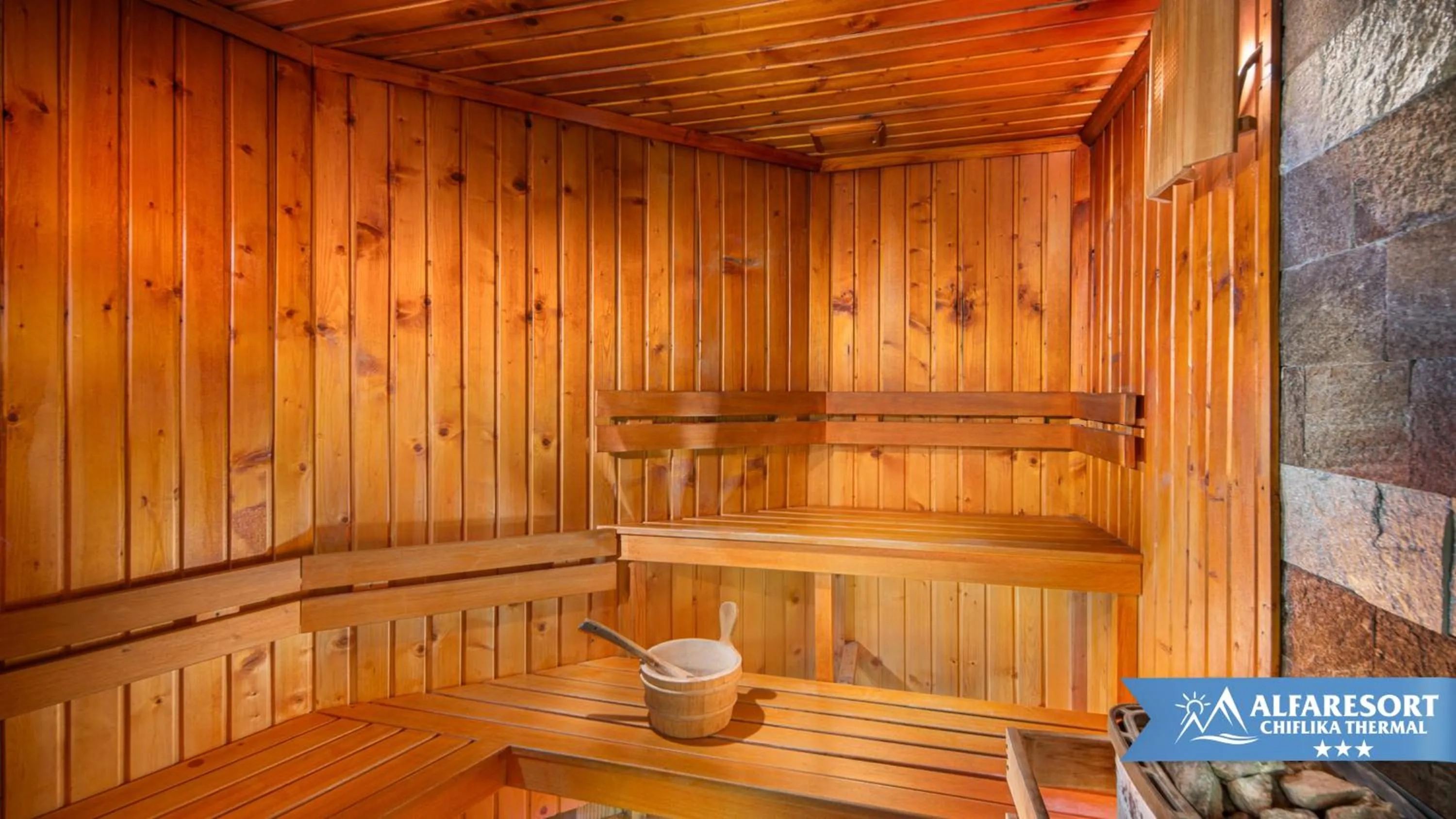 Sauna in Hotel Alfaresort Thermal Chiflika