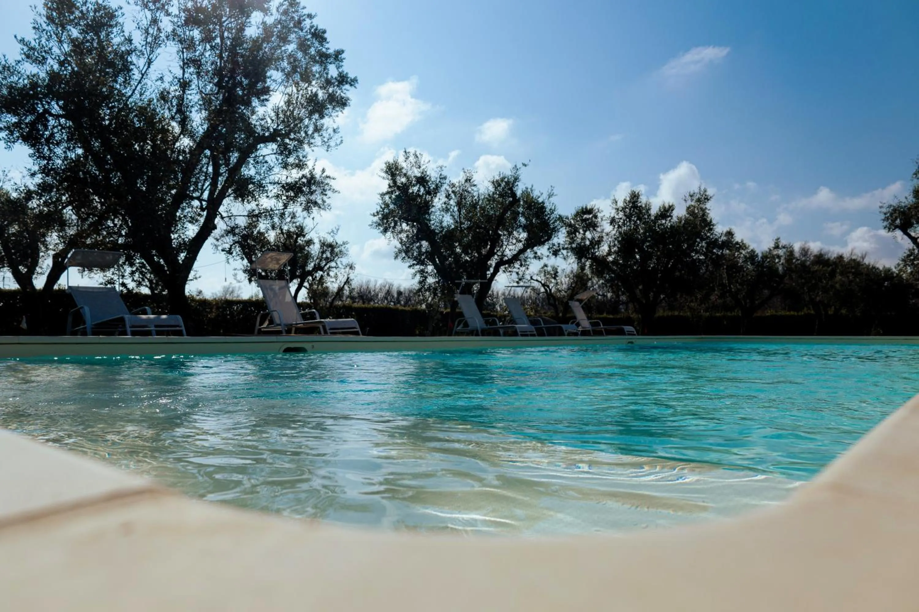 Pool view in Masseria Monache