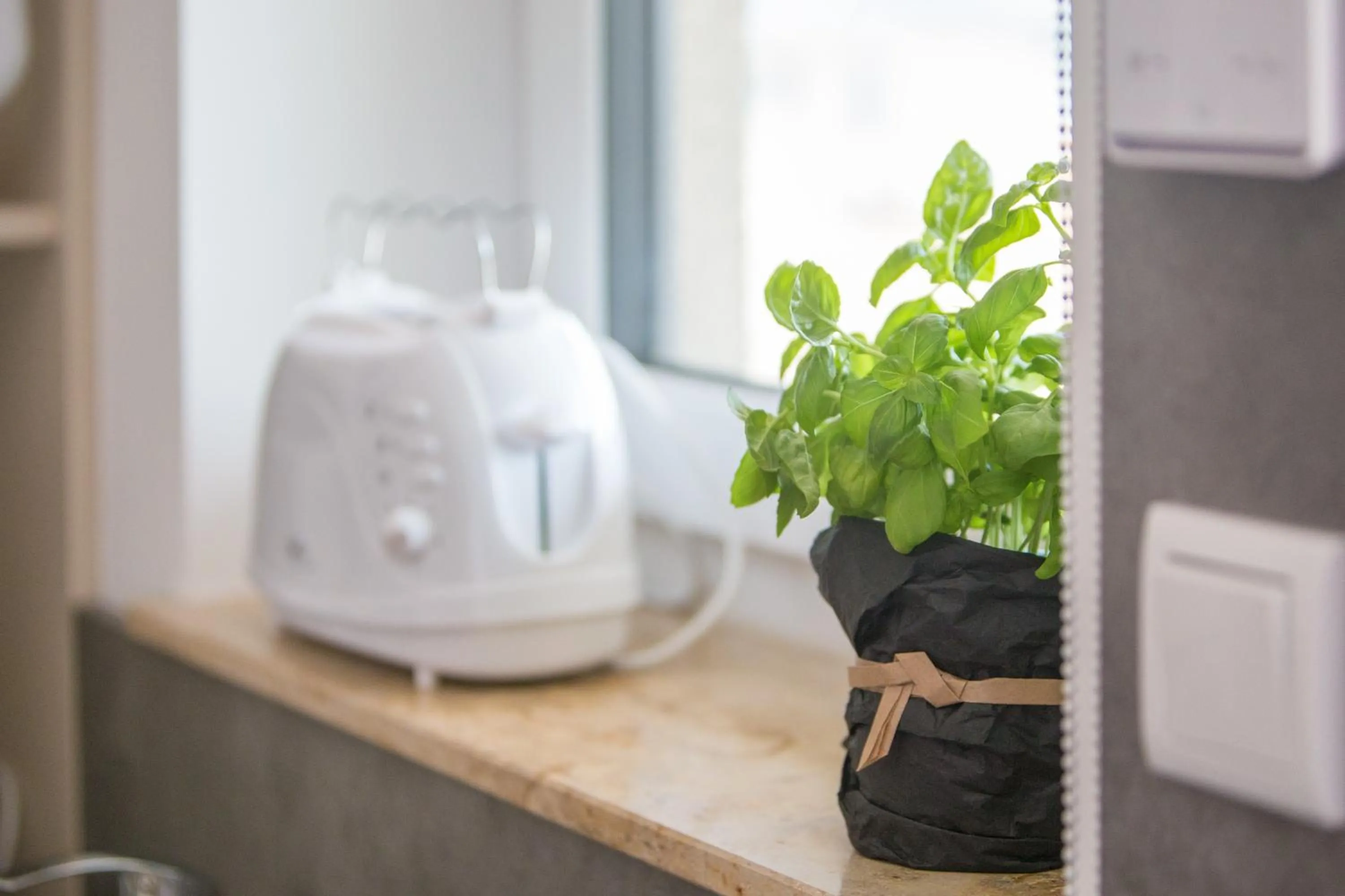 Kitchen or kitchenette in TRIO Apartment Hotel Berlin
