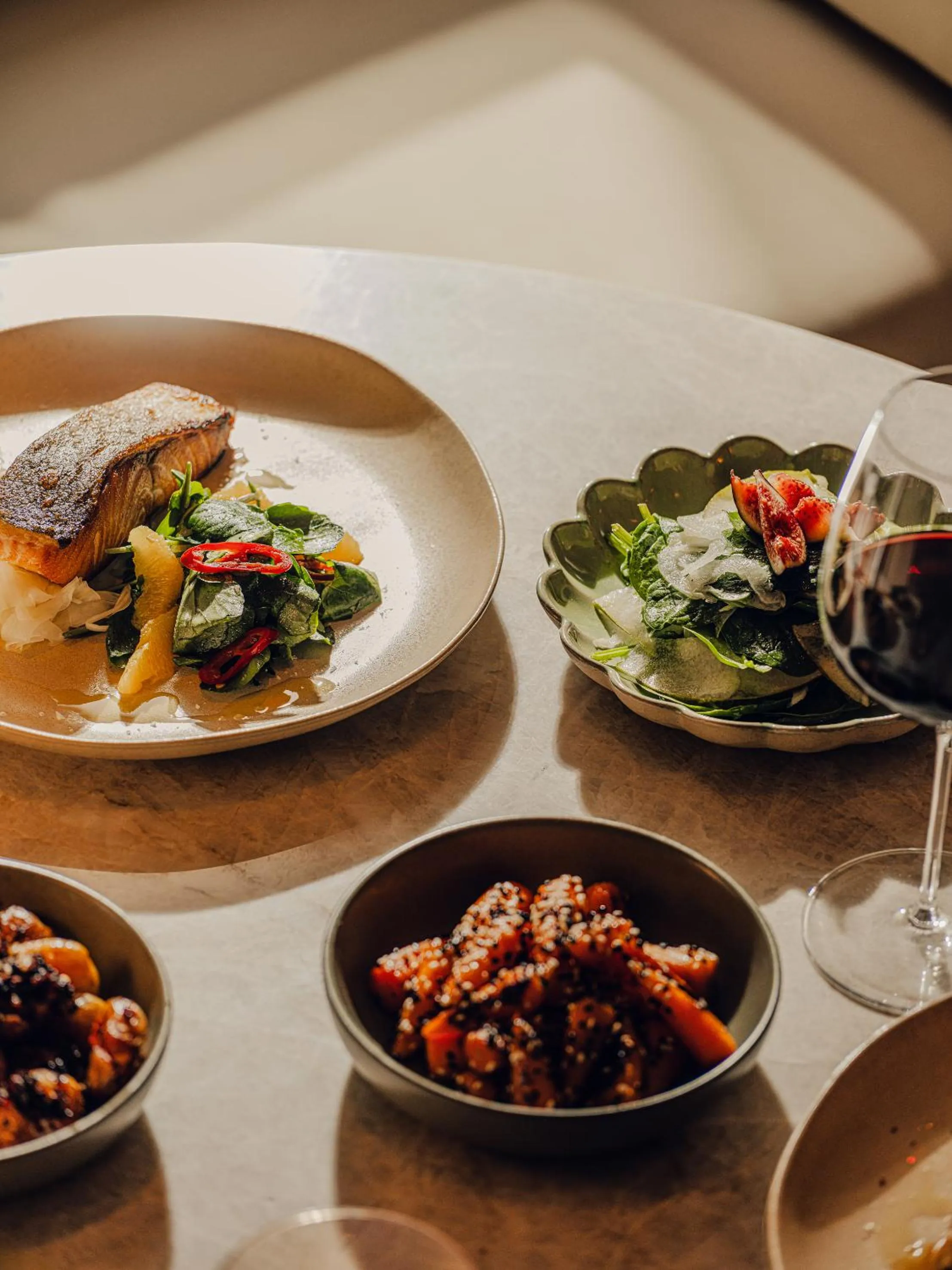 Food and drinks in Aethos London Shoreditch