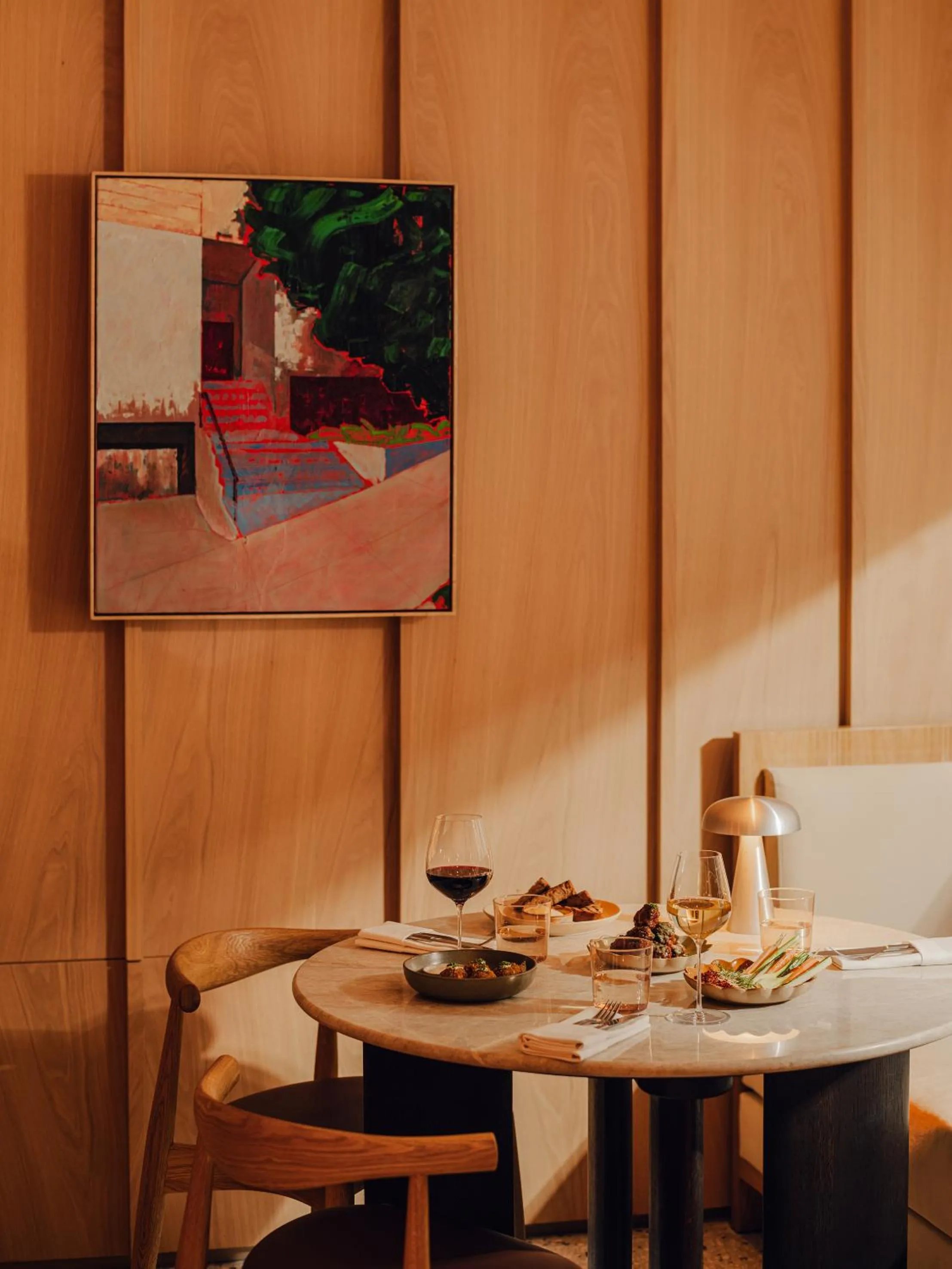 Food and drinks in Aethos London Shoreditch