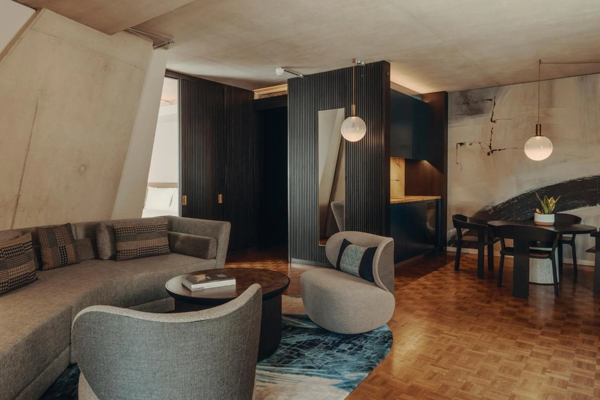 Living room in Aethos London Shoreditch