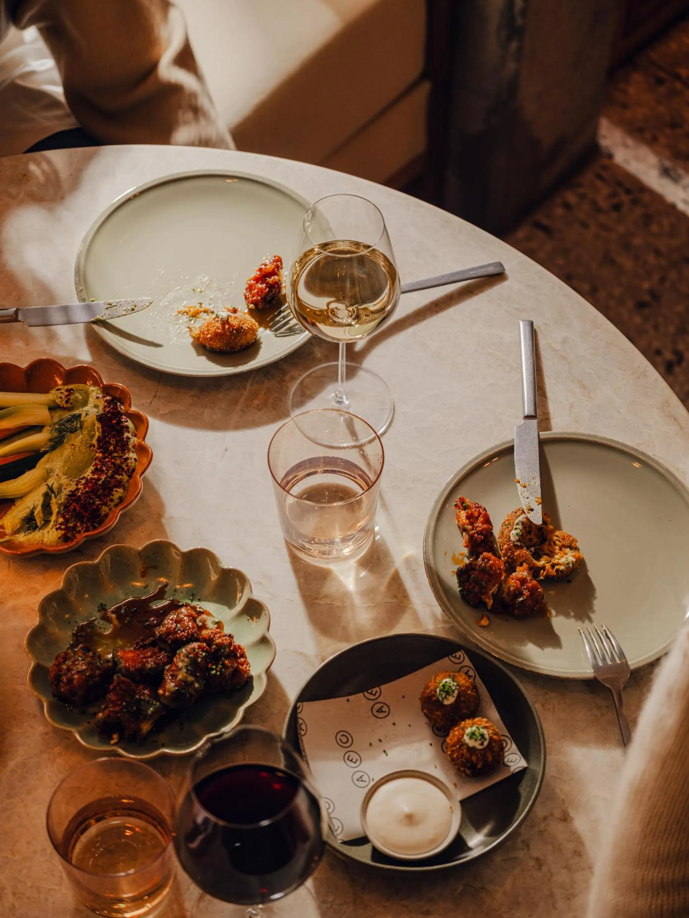 Food and drinks in Aethos London Shoreditch