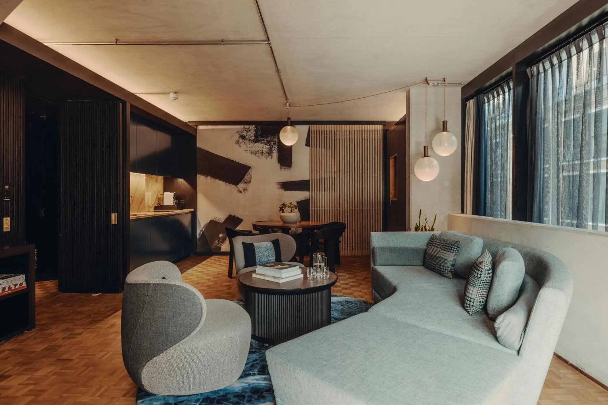 Living room in Aethos London Shoreditch