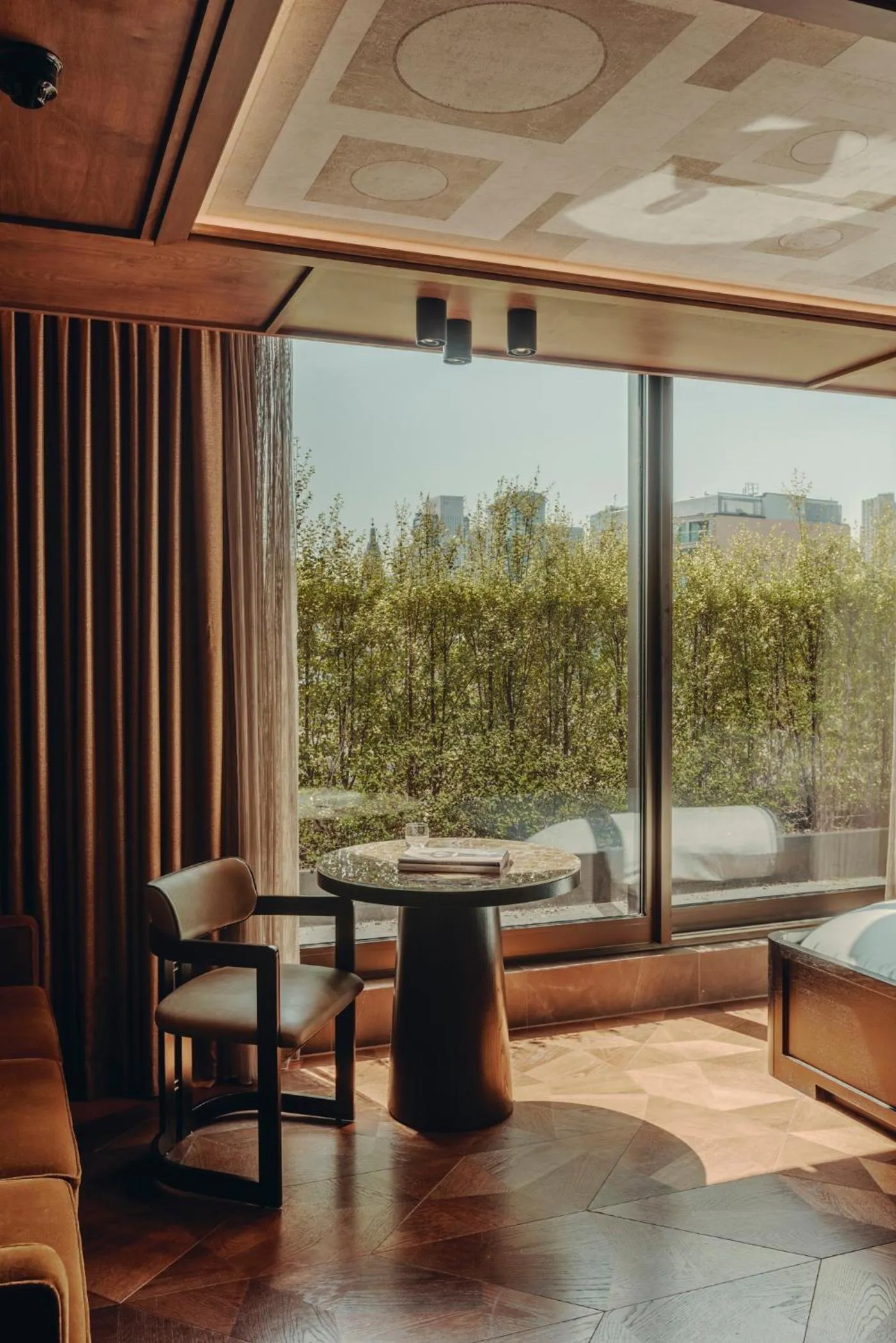 Seating area in Aethos London Shoreditch