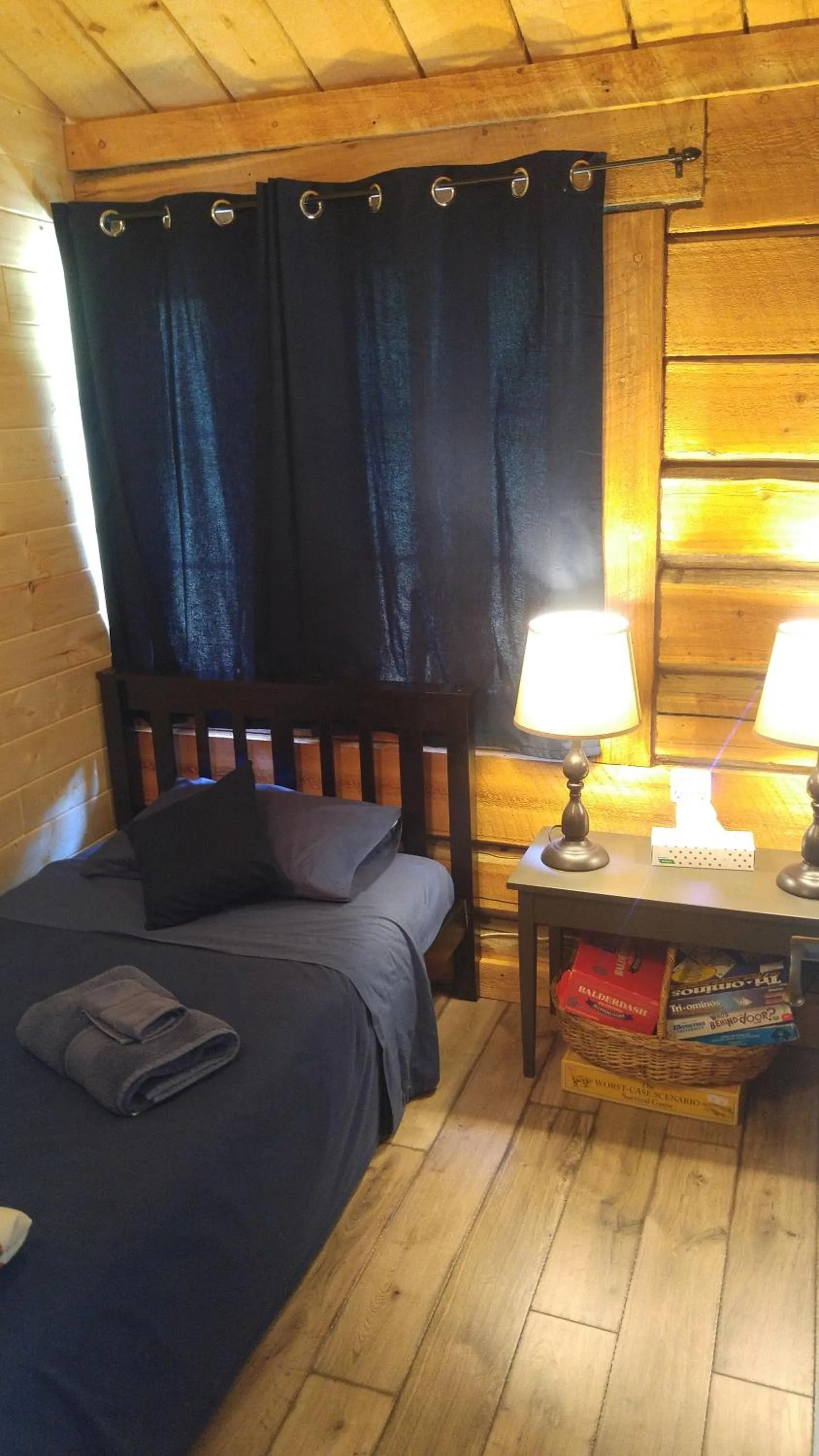 Bed in Wolfwood Guest Ranch