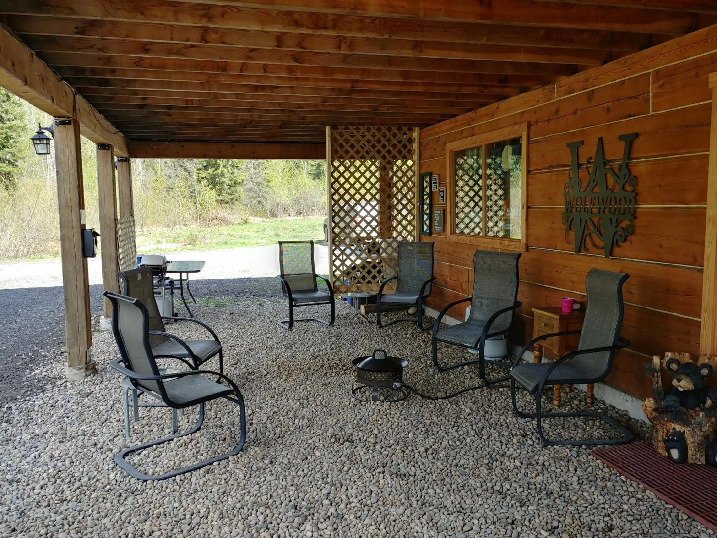 Seating area in Wolfwood Guest Ranch