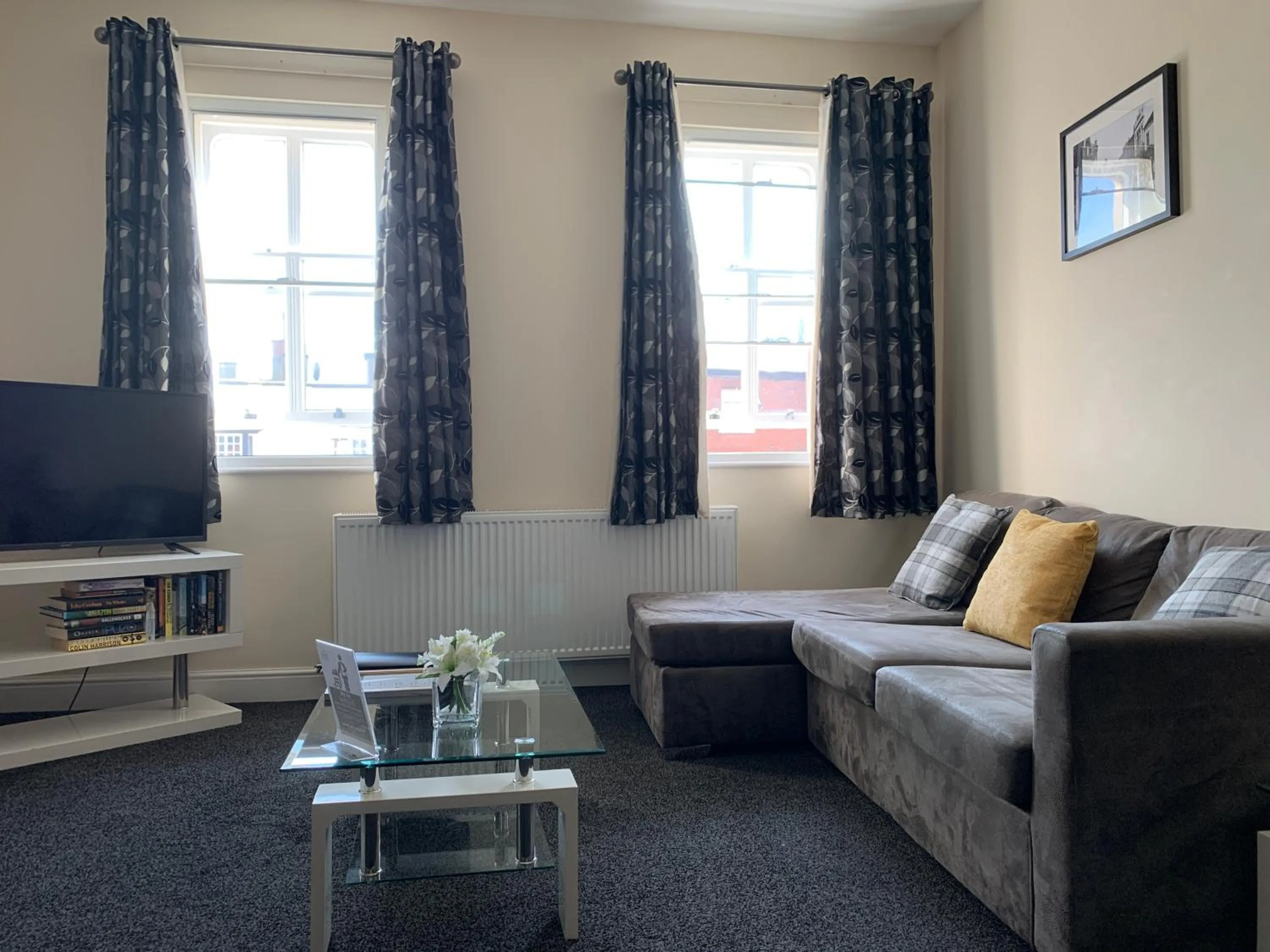 Living room in Market Place Serviced Apartments, Leek