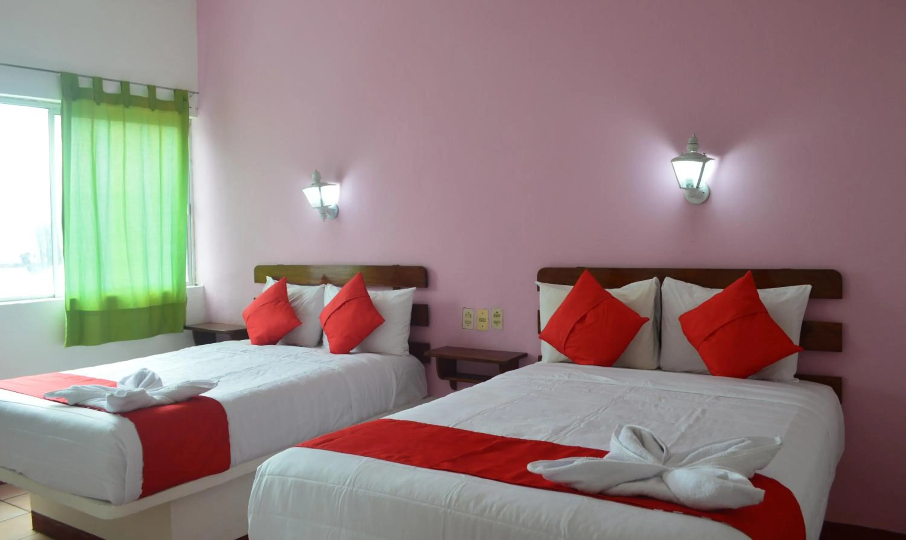 Bed in Hotel Kashlan Palenque