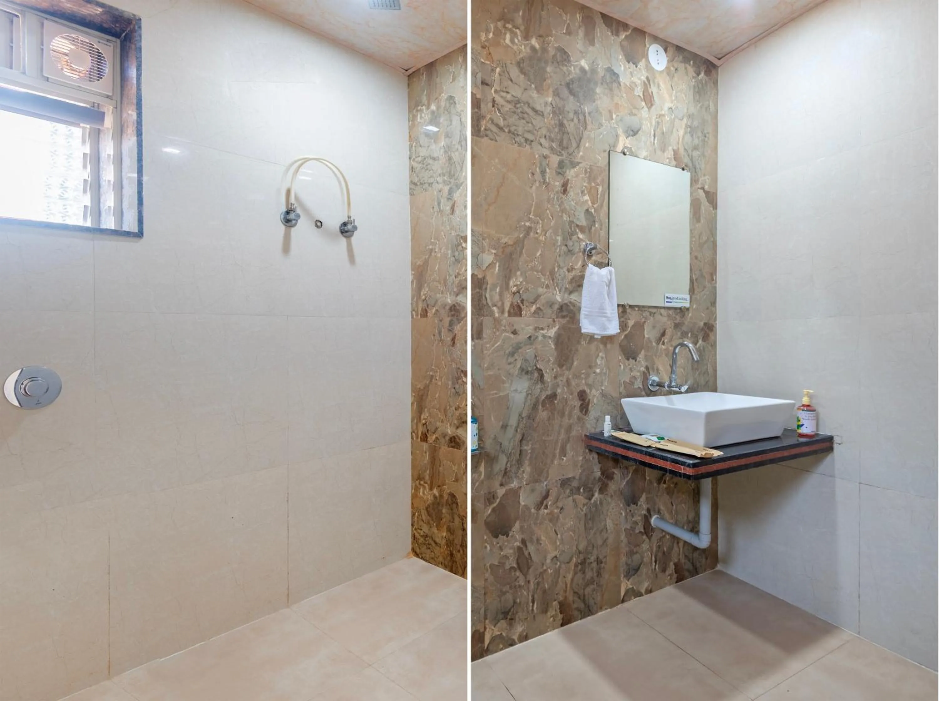 Bathroom in Treebo Kuber Palace with Swimming Pool