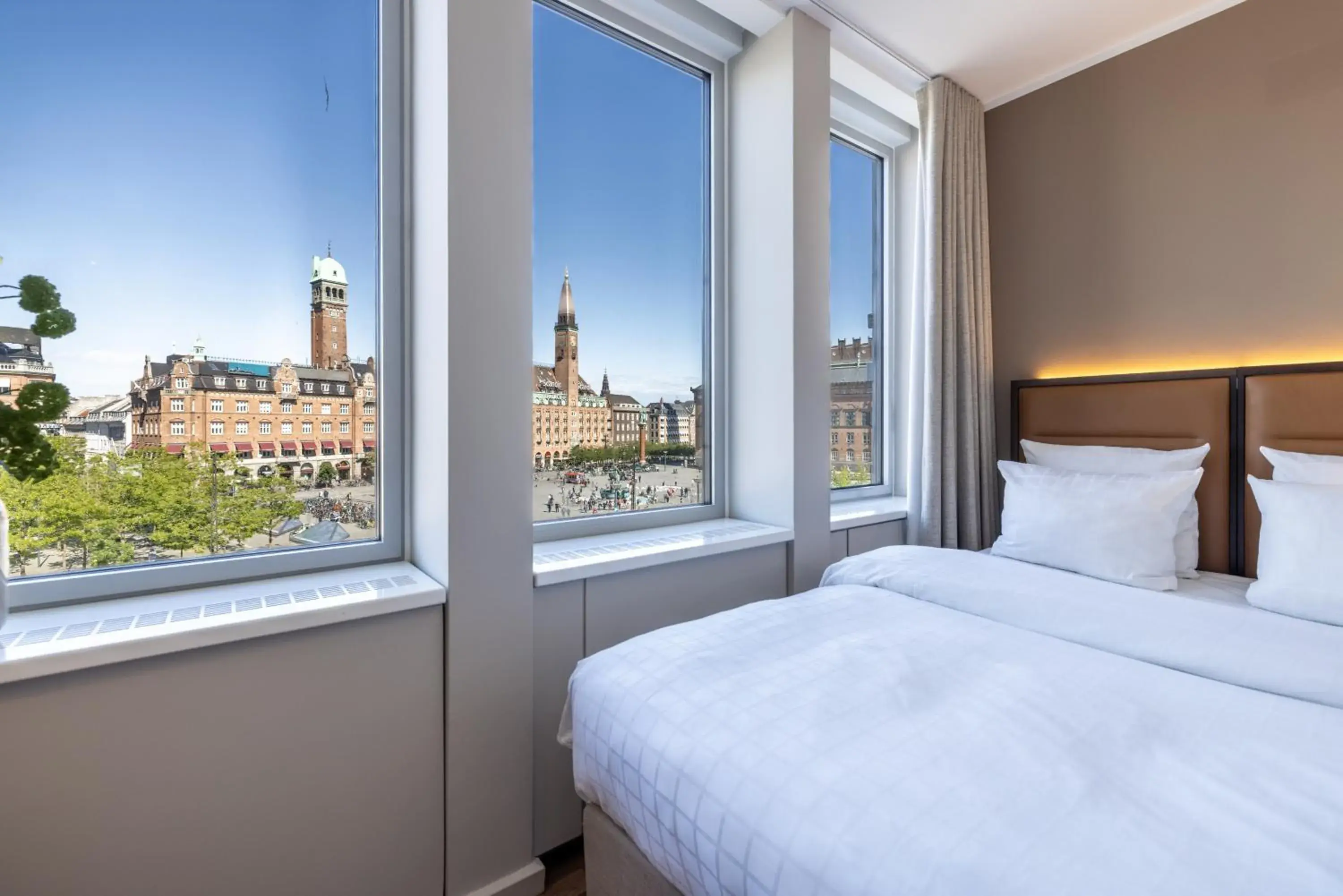 View (from property/room), Bed in The Square View (from property/room), Bed in The Square