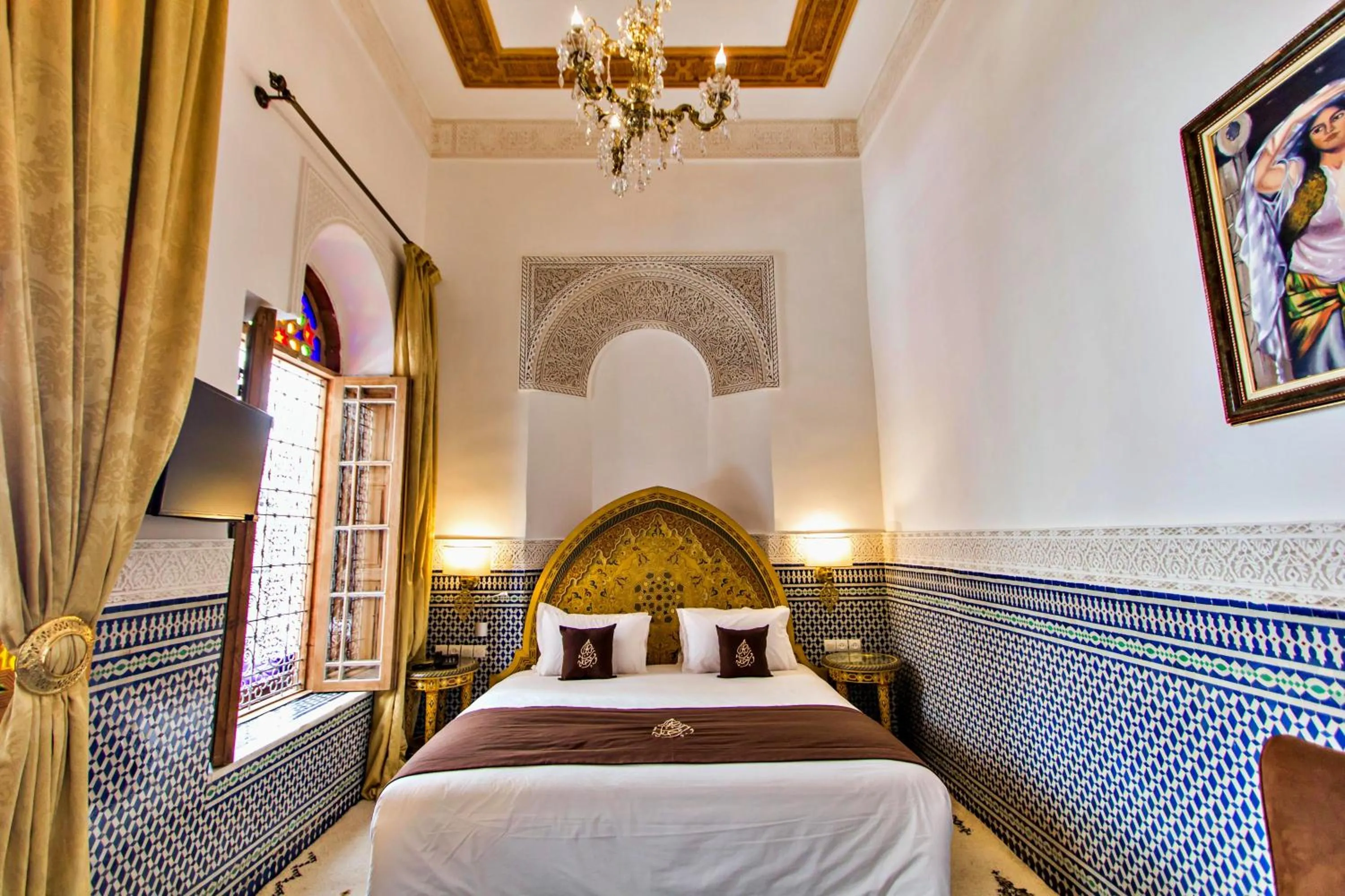 Bed in Riad Marjana suites & Spa