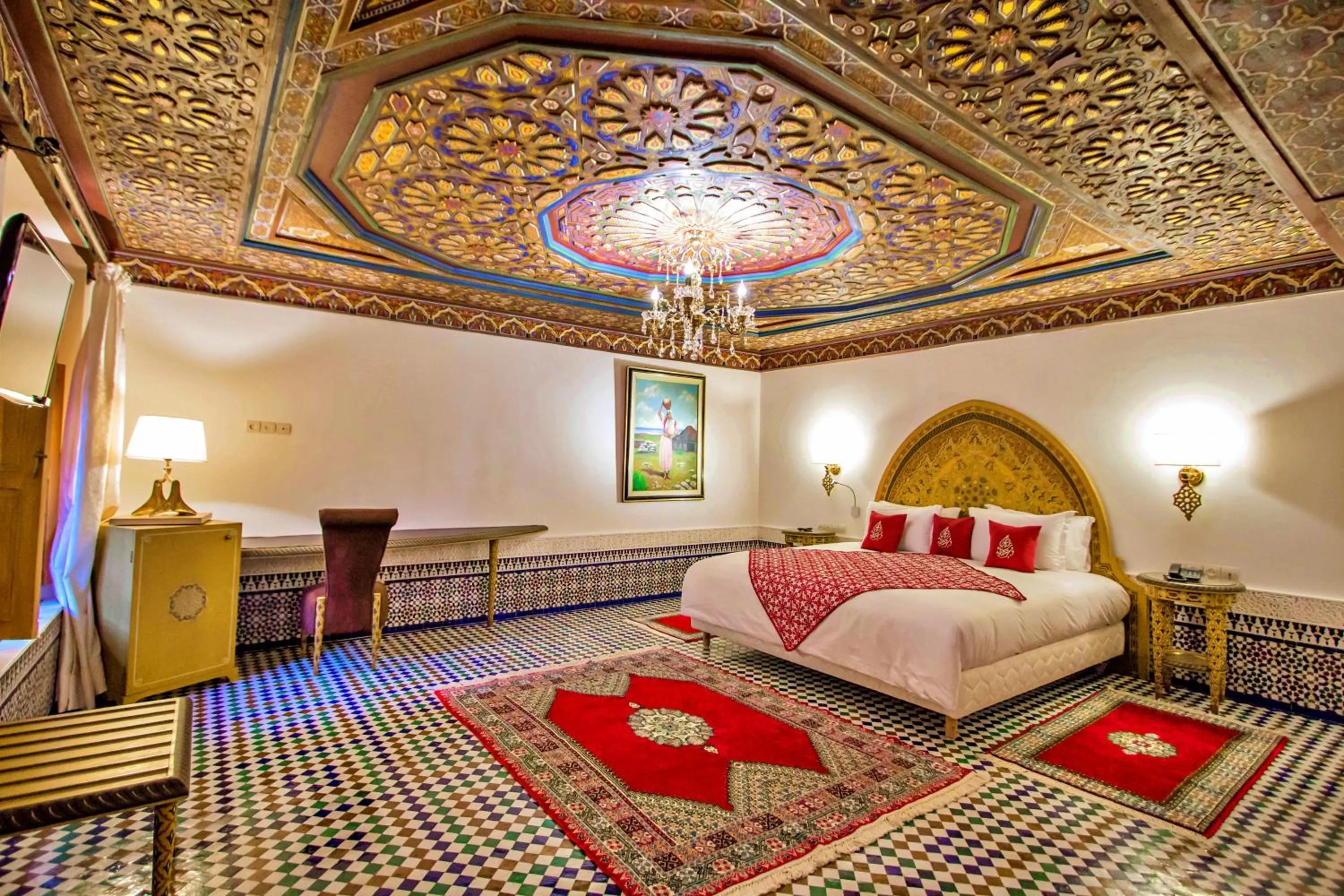 Living room, Bed in Riad Marjana suites & Spa