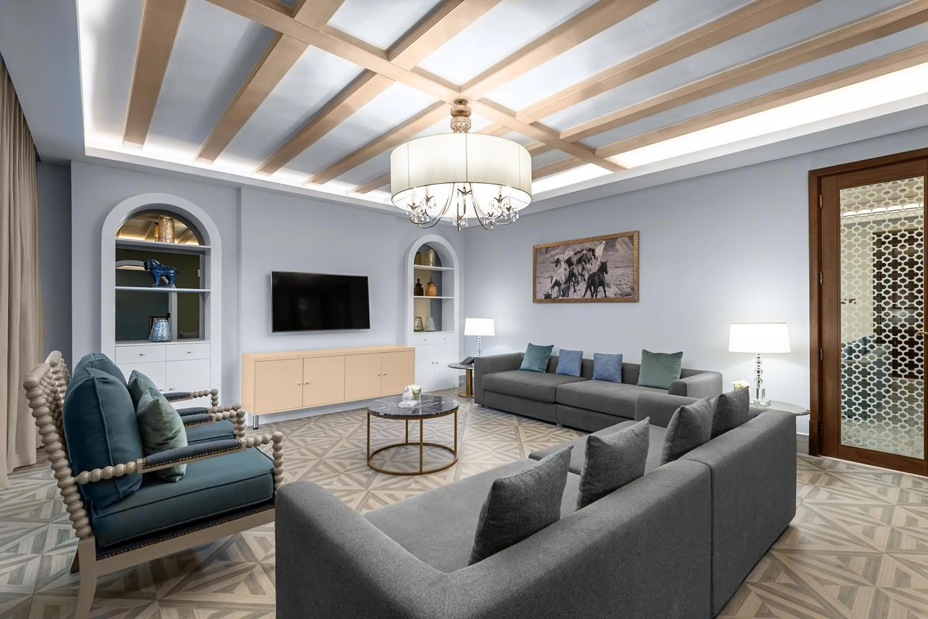 Living room in Al Habtoor Polo Resort