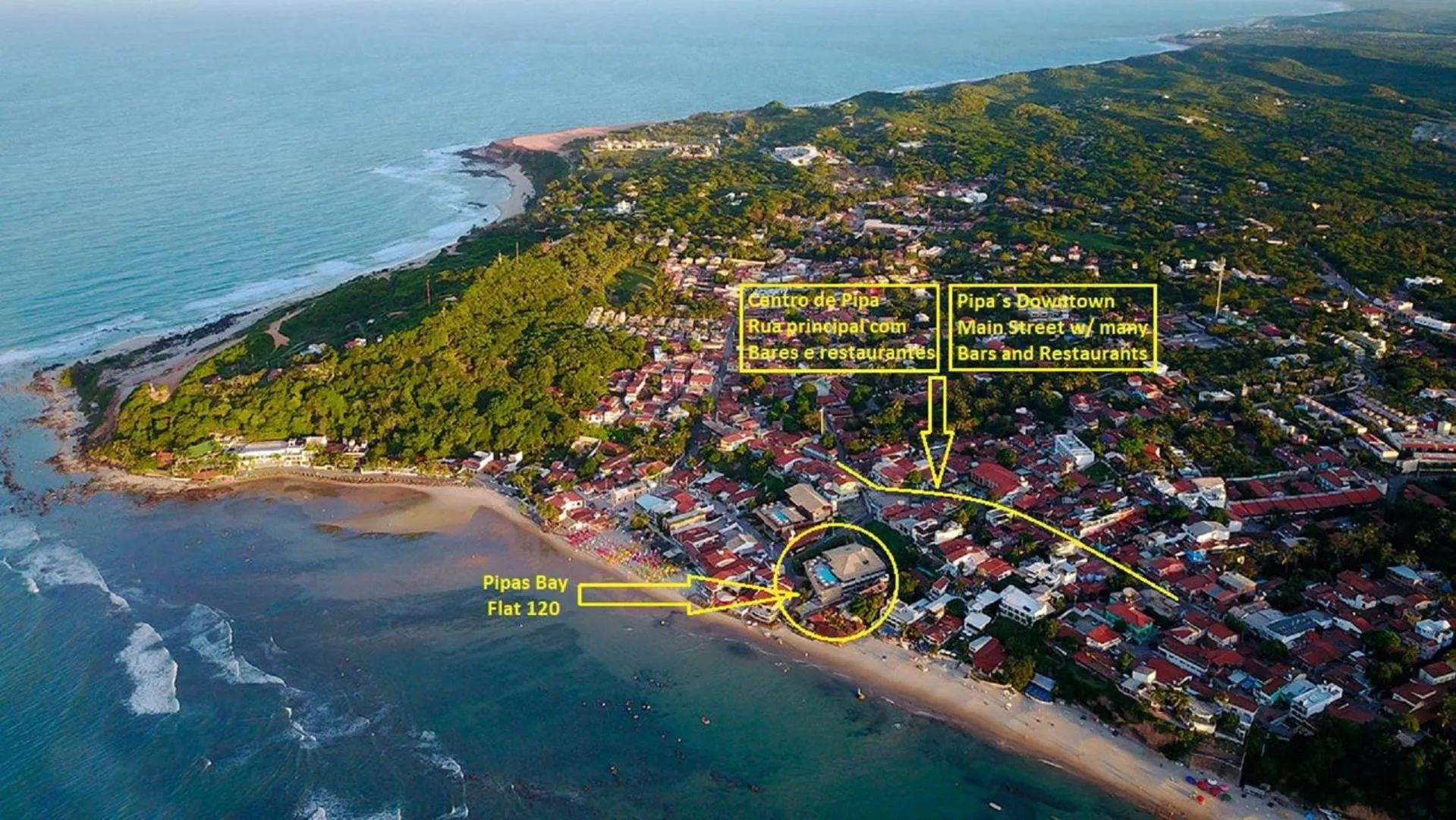 Bird's eye view in Pipa's Bay Flats