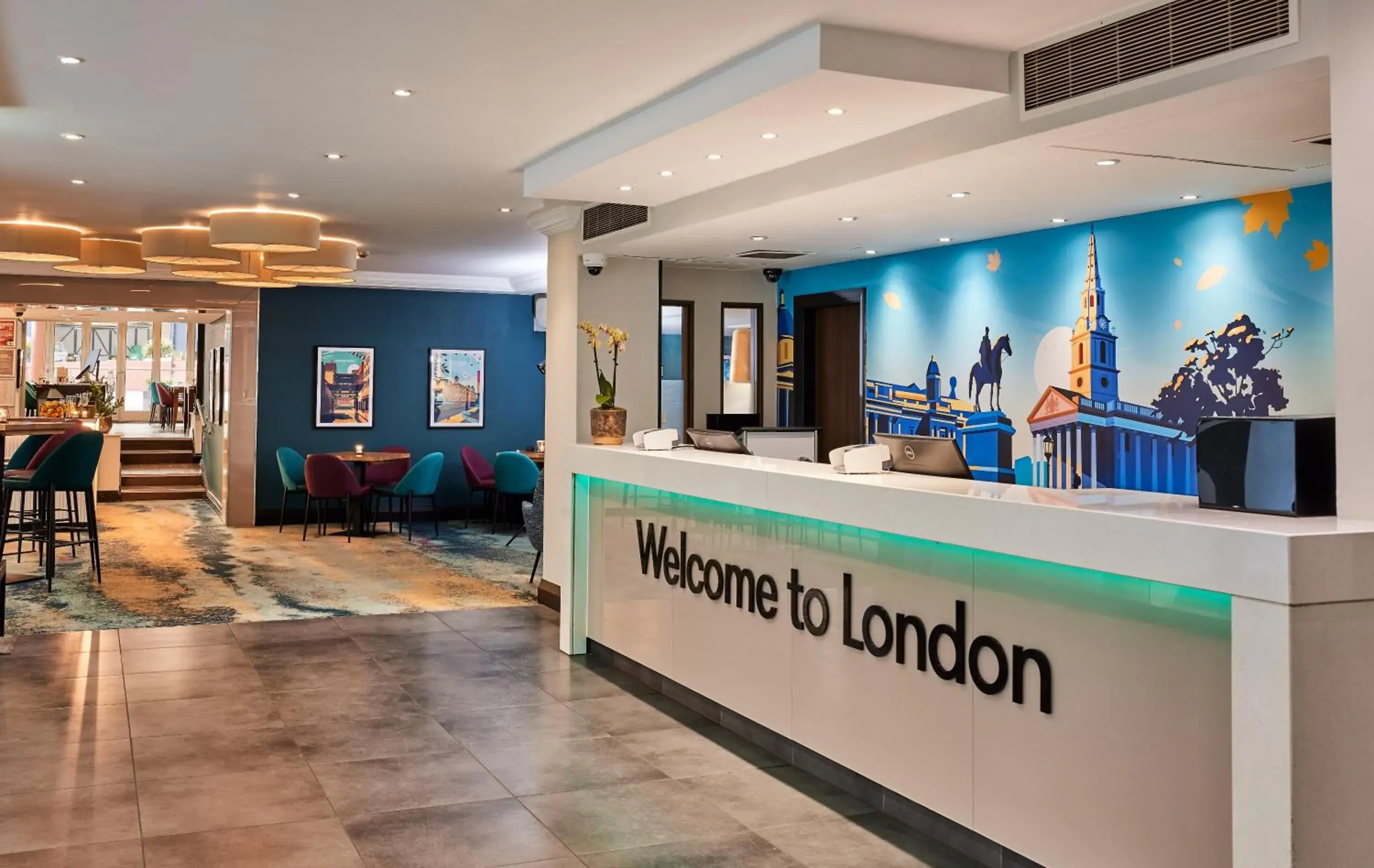 Lobby or reception in Thistle Trafalgar - Leicester Square Lobby or reception in Thistle Trafalgar - Leicester Square